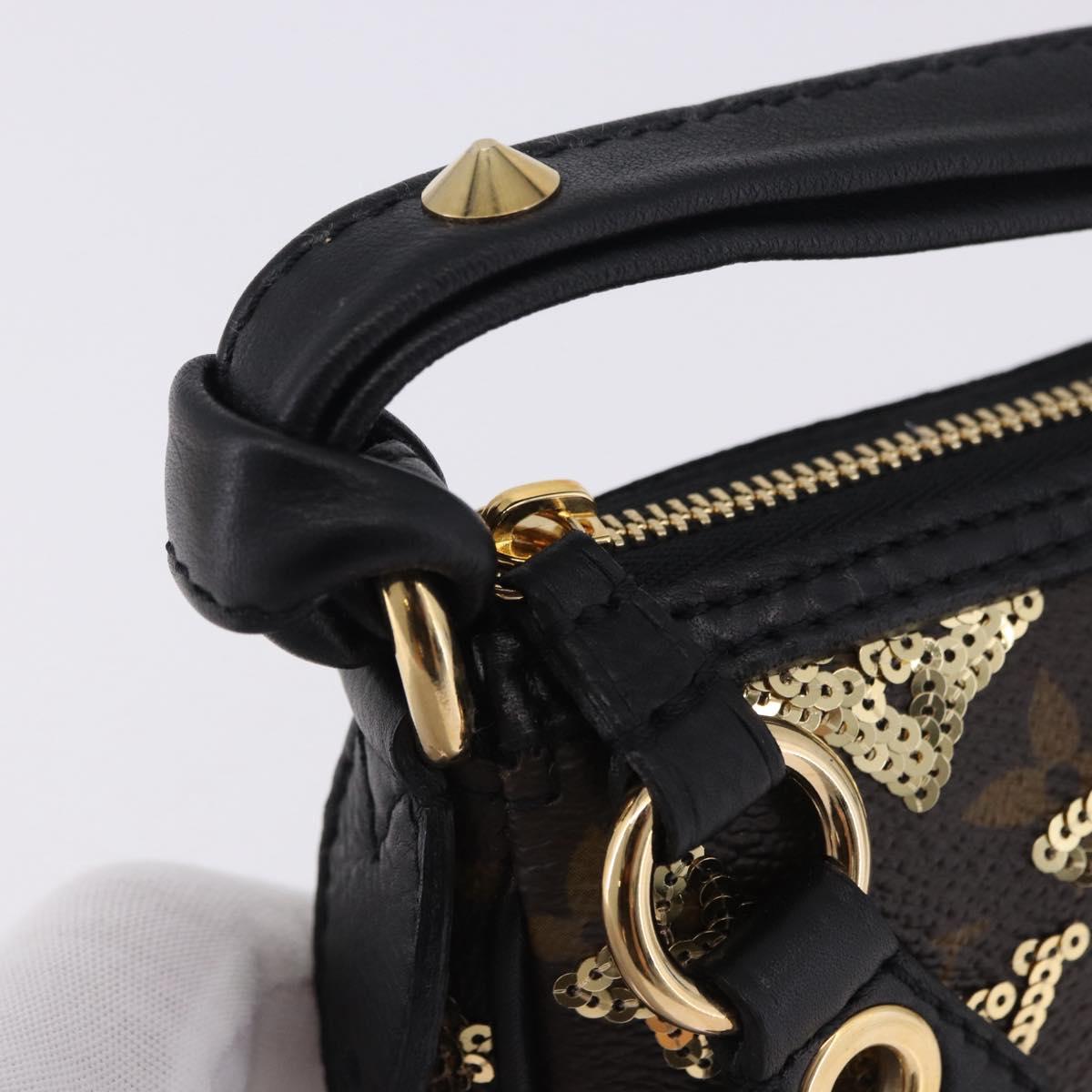 LOUIS VUITTON Monogram Eclipse Mini Pochette Accessoires M60125 Auth 195904SAV