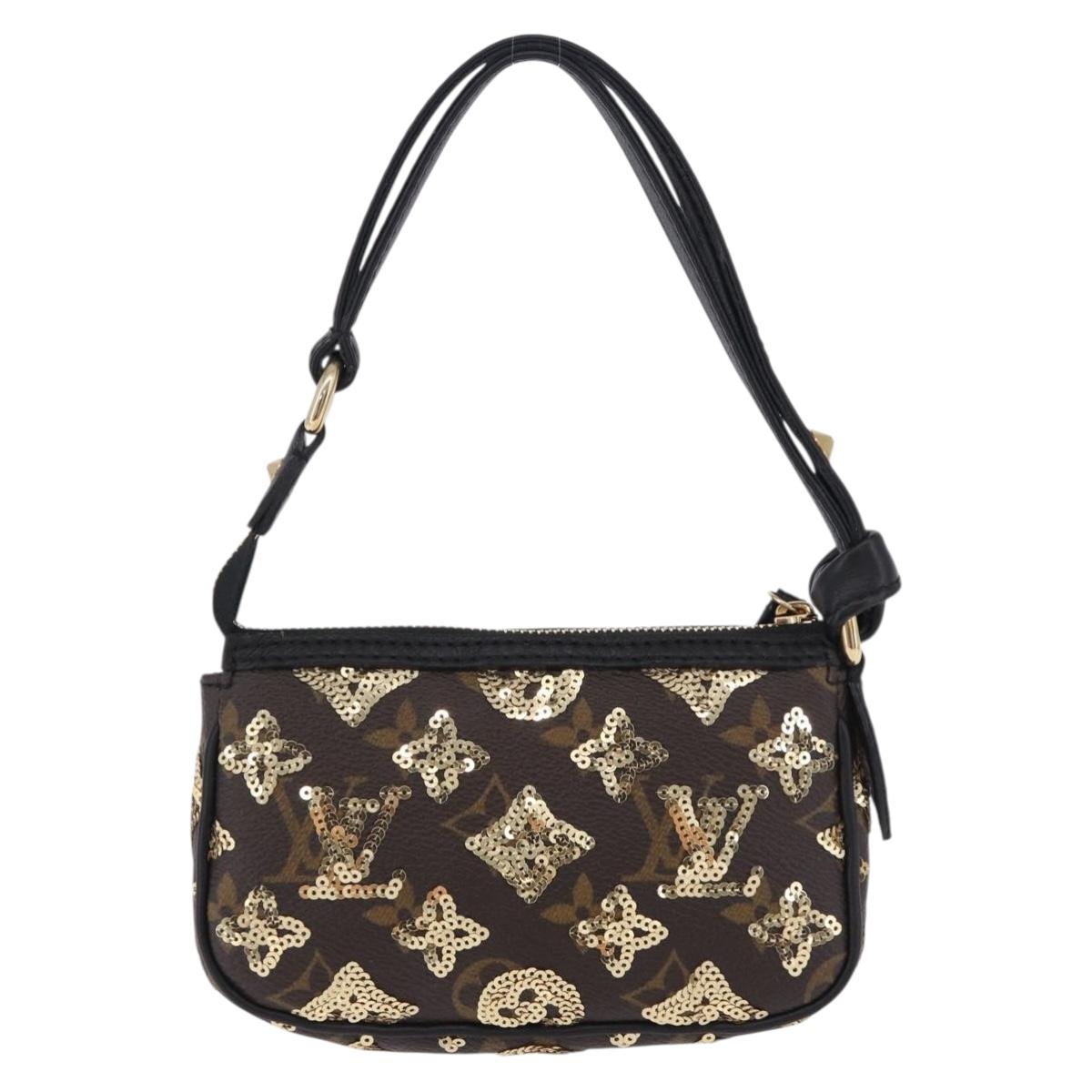 LOUIS VUITTON Monogram Eclipse Mini Pochette Accessoires M60125 Auth 195904SAV