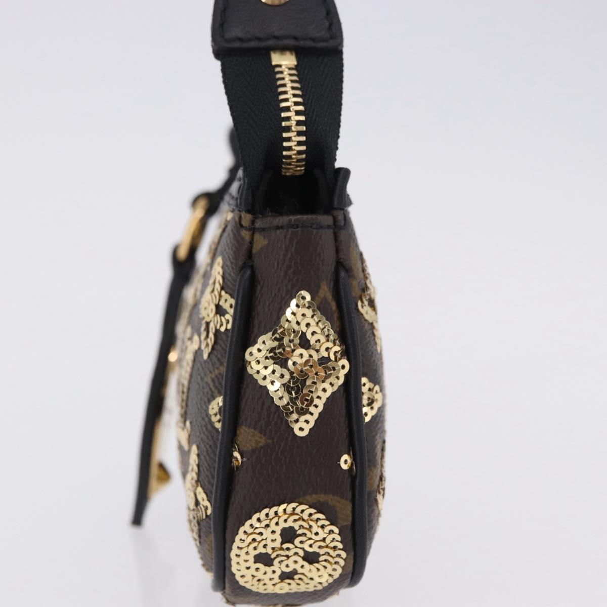 LOUIS VUITTON Monogram Eclipse Mini Pochette Accessoires M60125 Auth 195904SAV