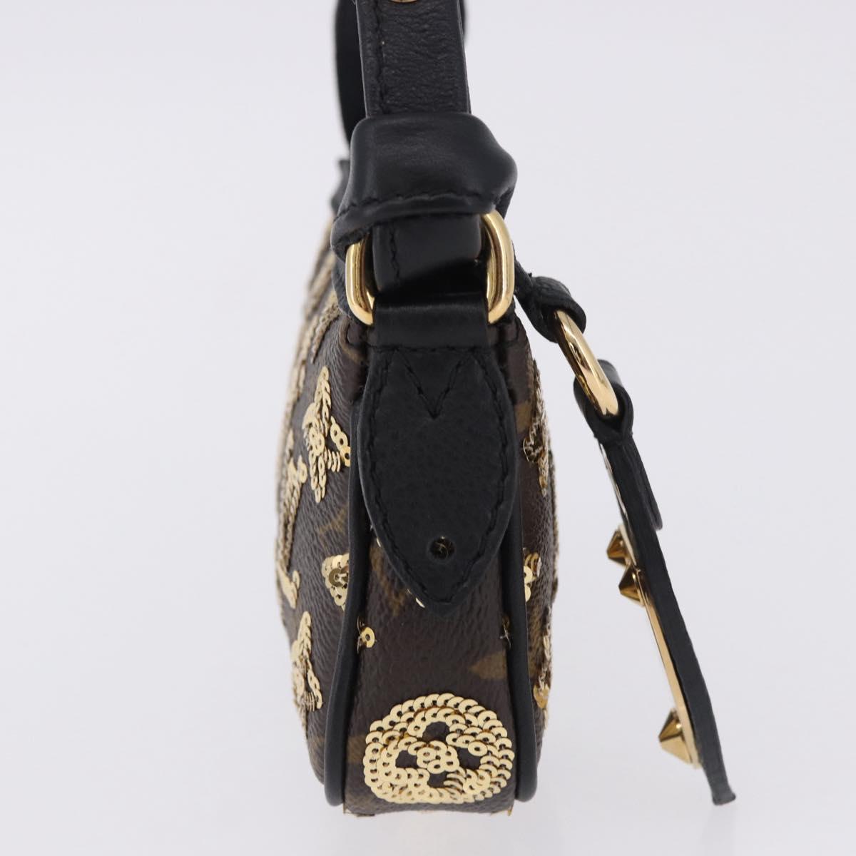 LOUIS VUITTON Monogram Eclipse Mini Pochette Accessoires M60125 Auth 195904SAV