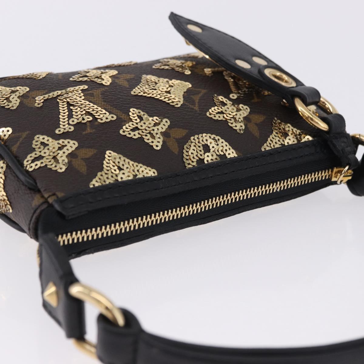 LOUIS VUITTON Monogram Eclipse Mini Pochette Accessoires M60125 Auth 195904SAV