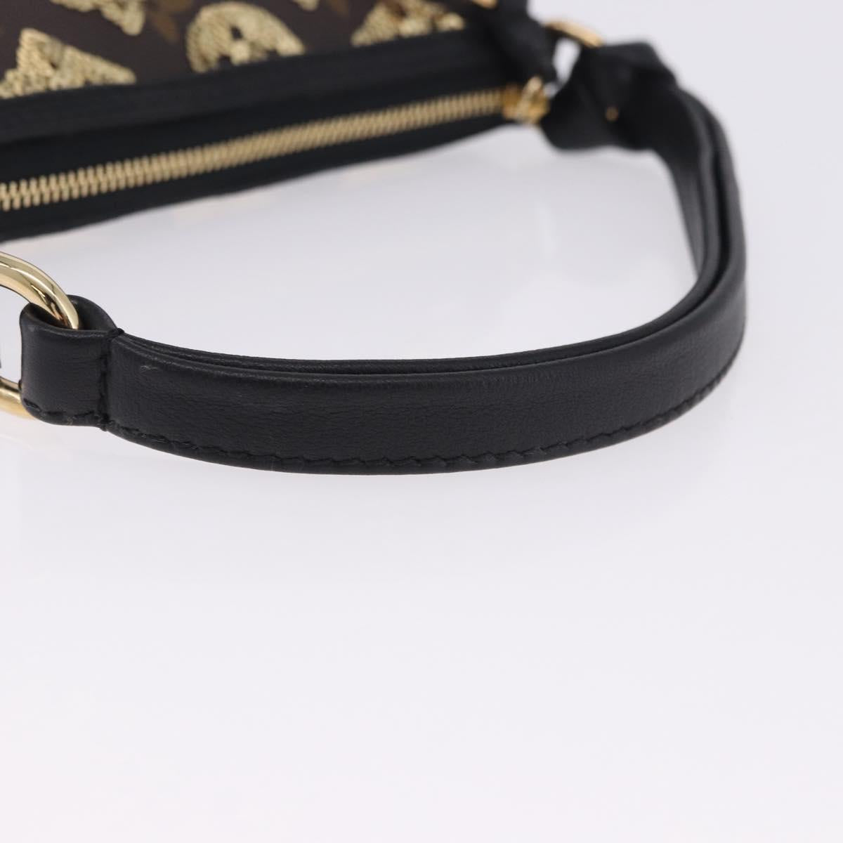 LOUIS VUITTON Monogram Eclipse Mini Pochette Accessoires M60125 Auth 195904SAV