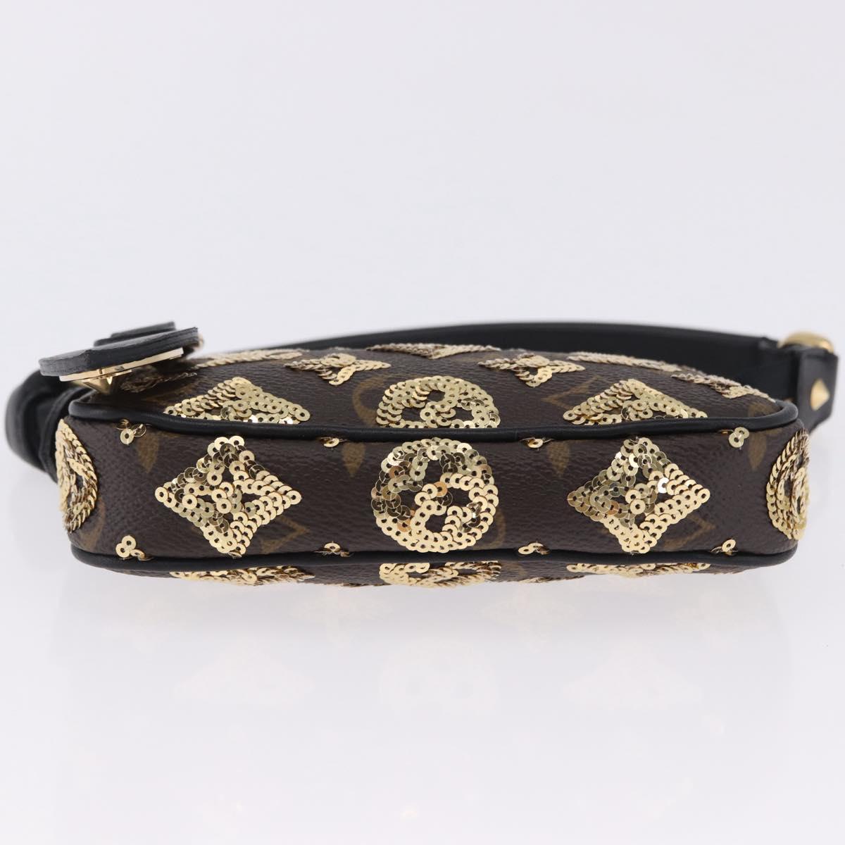 LOUIS VUITTON Monogram Eclipse Mini Pochette Accessoires M60125 Auth 195904SAV