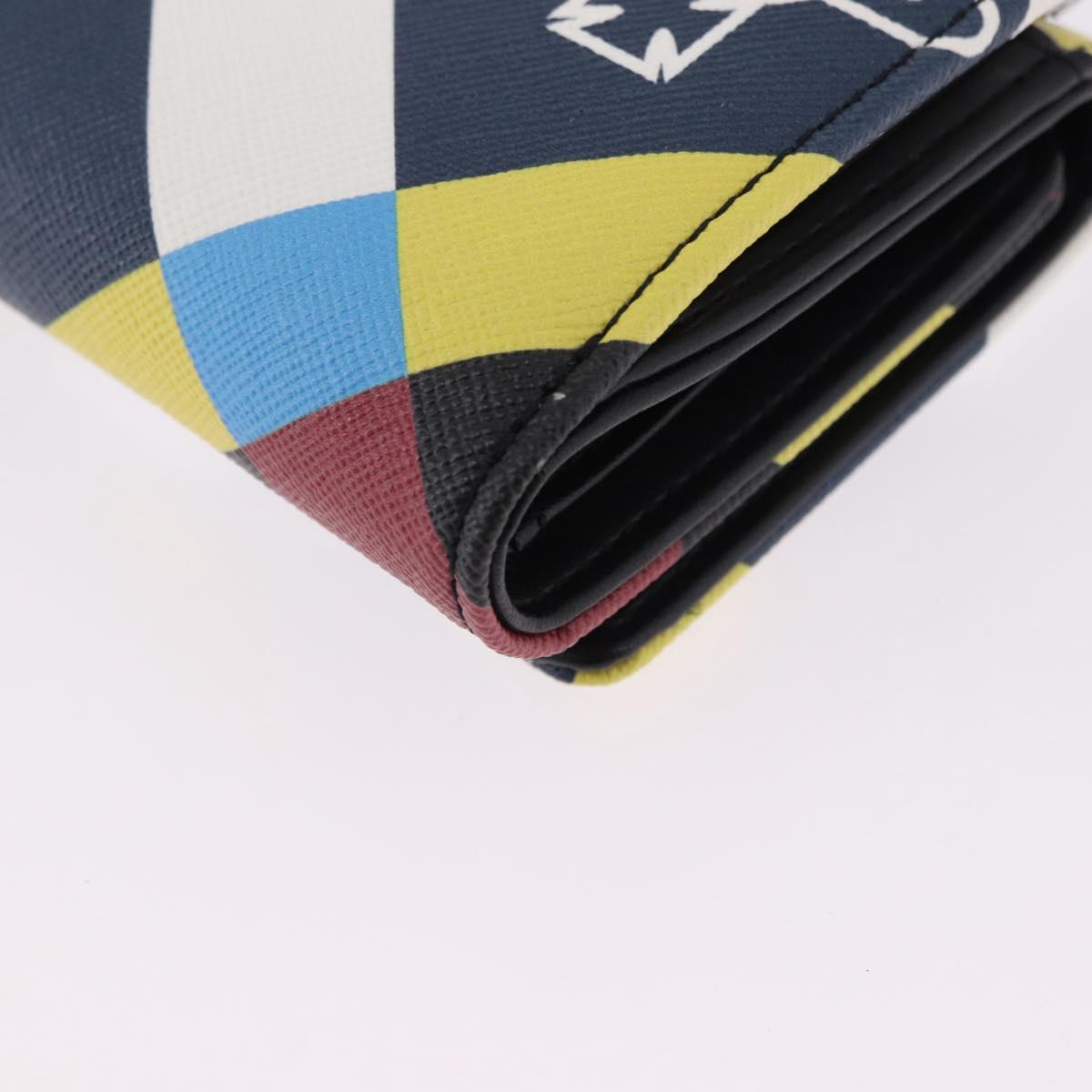 Vivienne Westwood Wallet PVC Canvas Multicolor Silver Auth 195907A