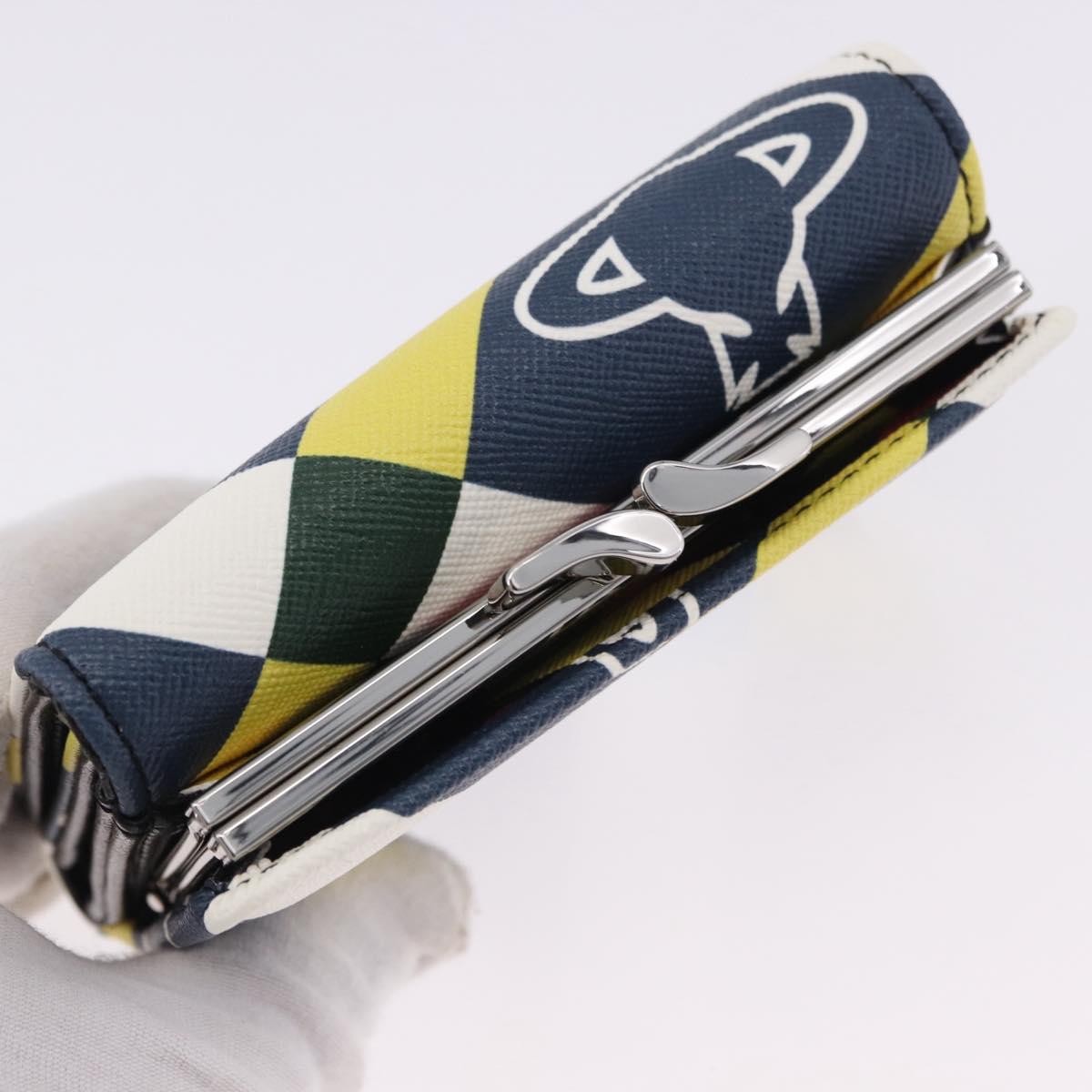 Vivienne Westwood Wallet PVC Canvas Multicolor Silver Auth 195907A