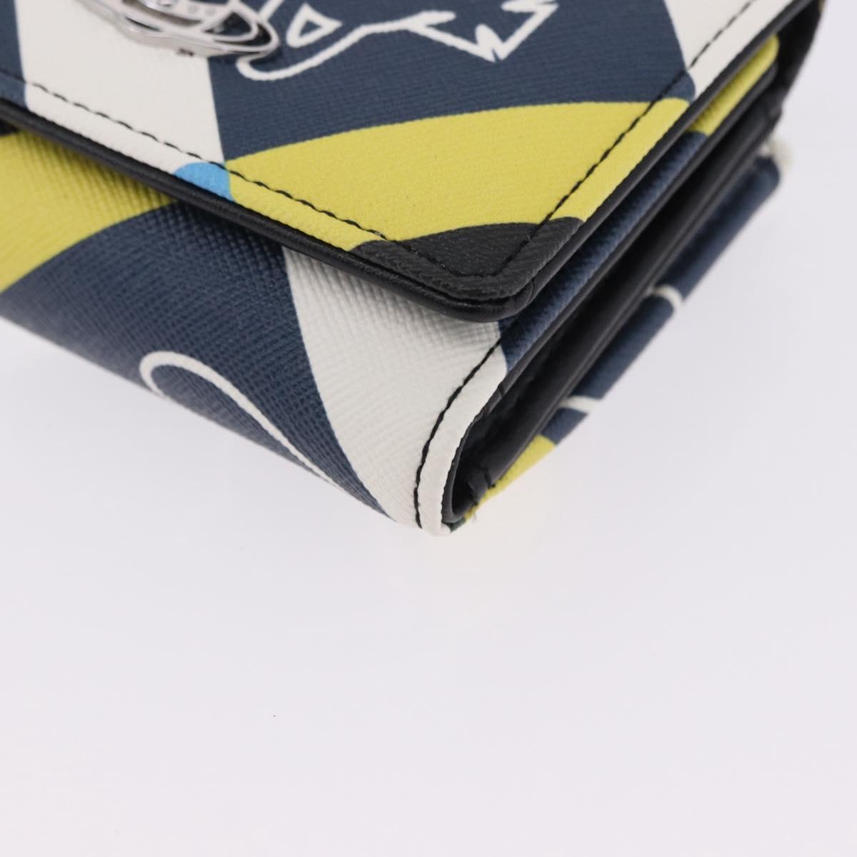 Vivienne Westwood Wallet PVC Canvas Multicolor Silver Auth 195907A