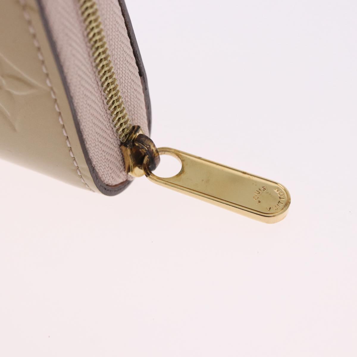 LOUIS VUITTON Vernis Zippy Coin Purse Rose Angelique M90078 LV Auth 195908