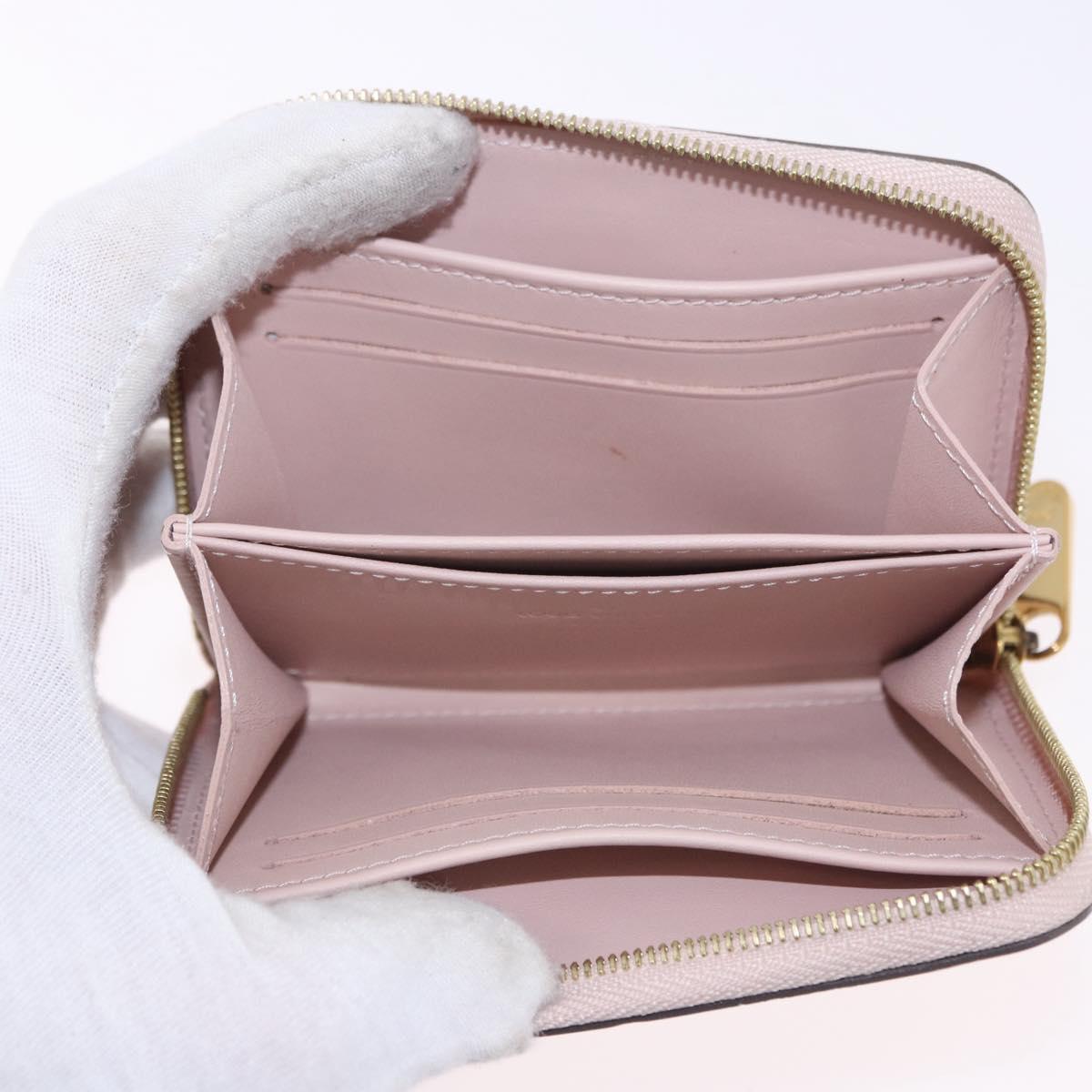 LOUIS VUITTON Vernis Zippy Coin Purse Rose Angelique M90078 LV Auth 195908