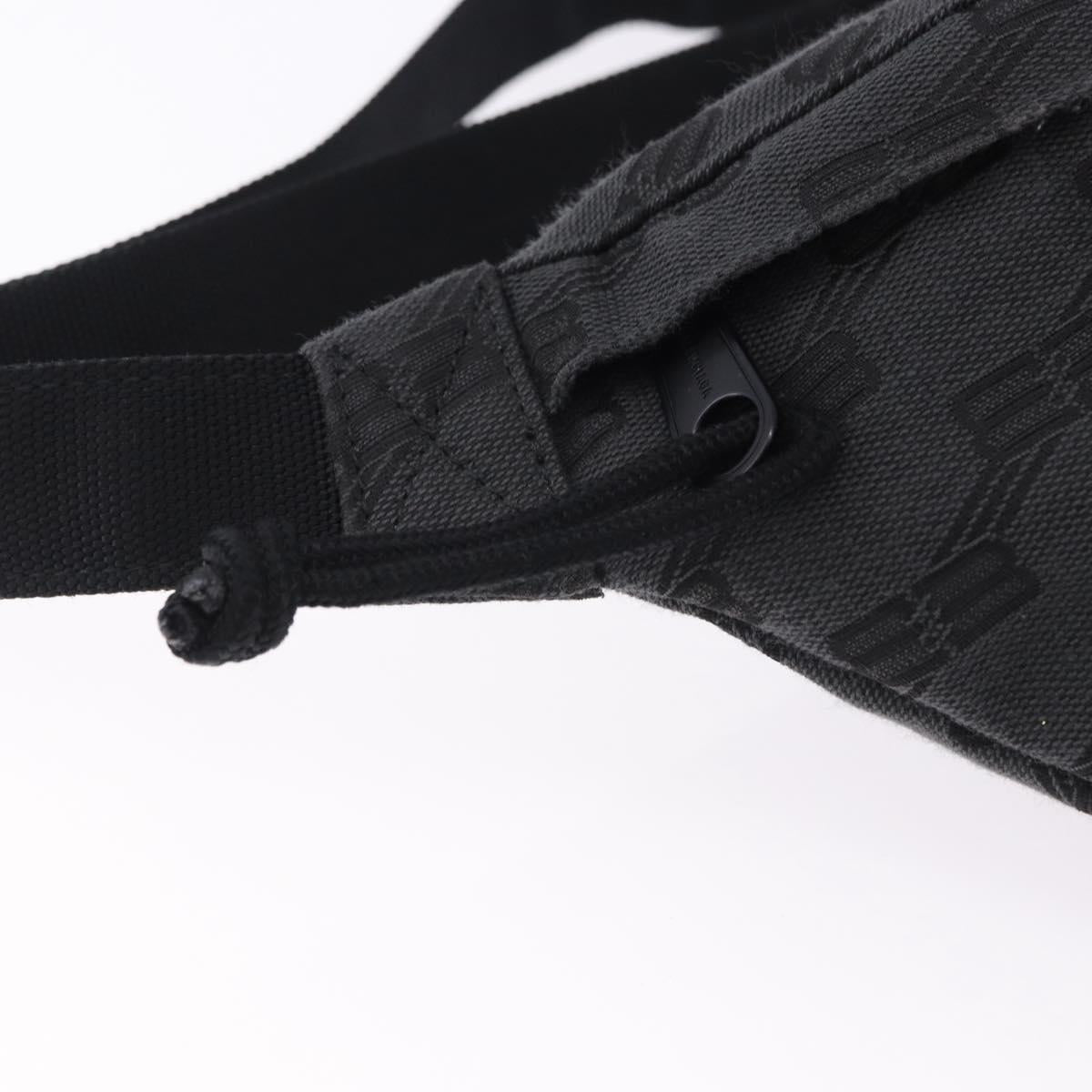 BALENCIAGA Body Bag Canvas Black Auth 195910A