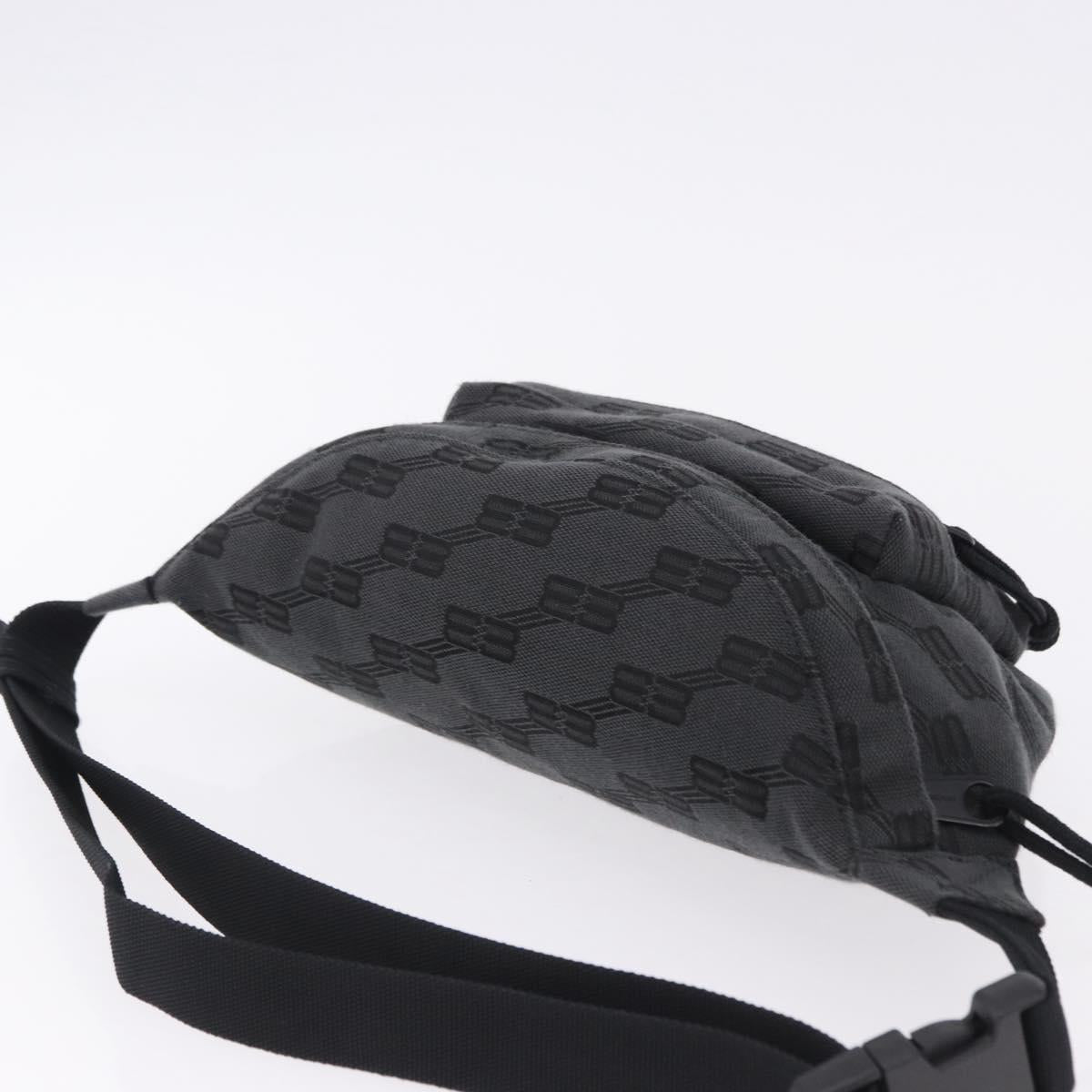 BALENCIAGA Body Bag Canvas Black Auth 195910A