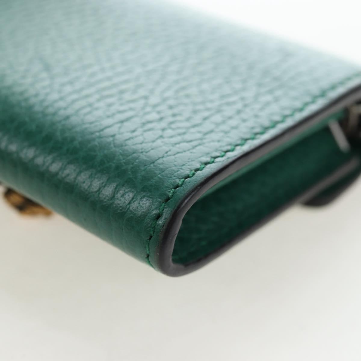 GUCCI Dionysus Chain Wallet Leather Green 574930 Auth 195913M