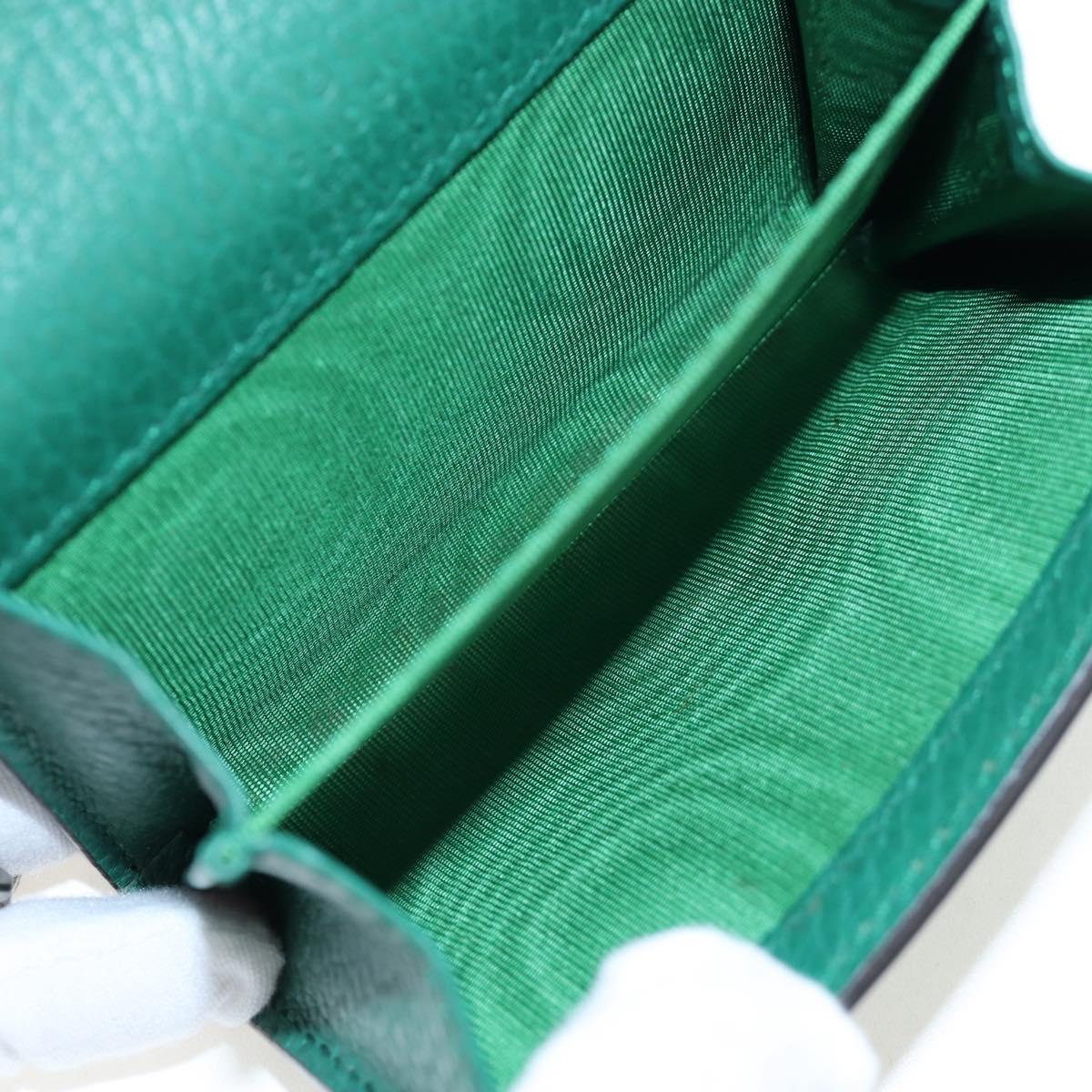 GUCCI Dionysus Chain Wallet Leather Green 574930 Auth 195913M