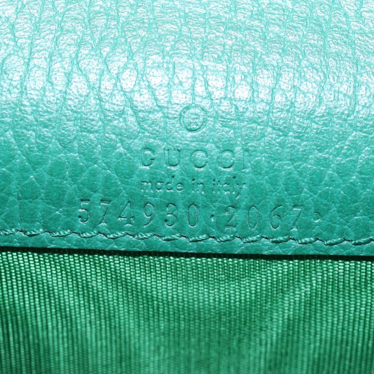 GUCCI Dionysus Chain Wallet Leather Green 574930 Auth 195913M