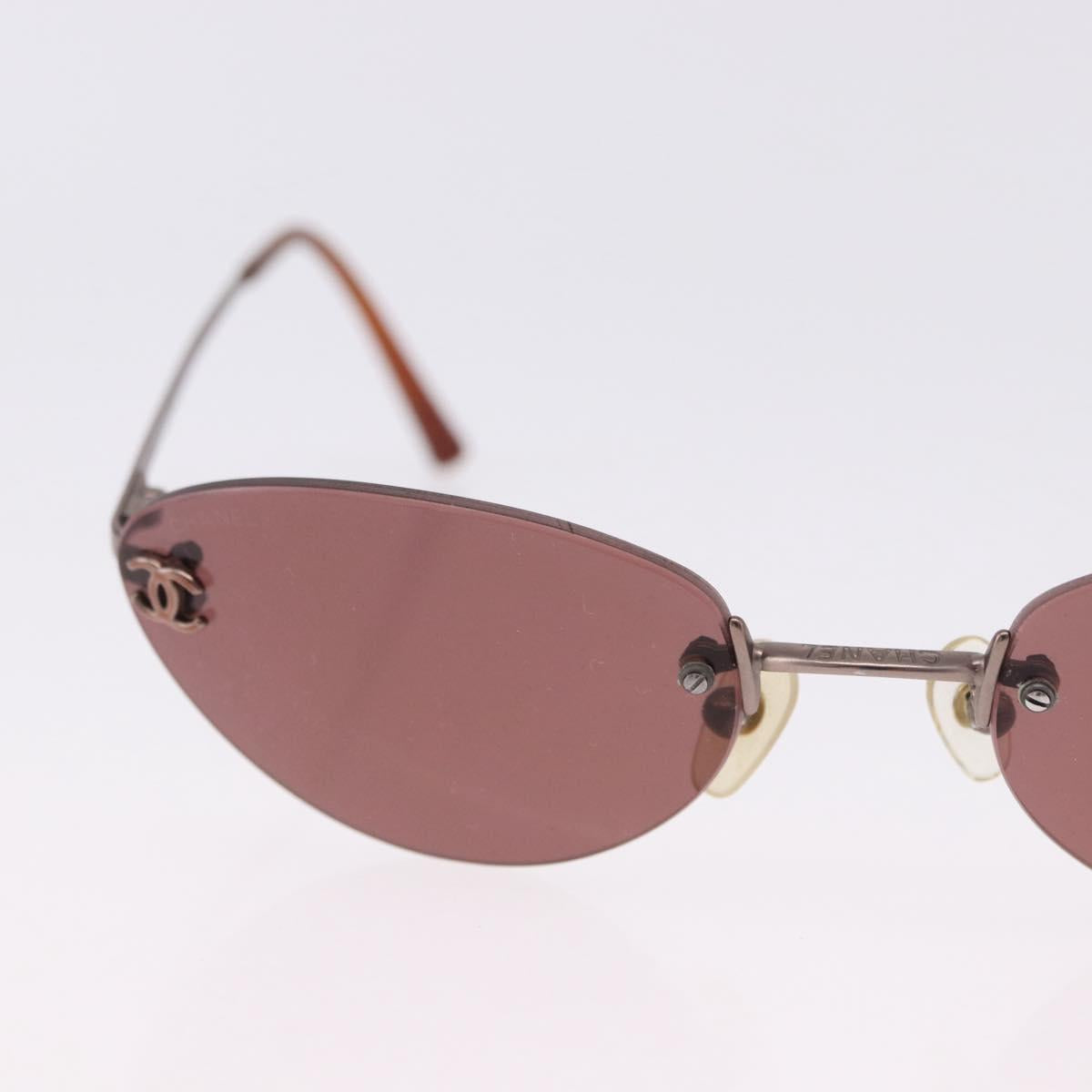 CHANEL Sunglasses COCO Mark Brown CC Auth 195921V