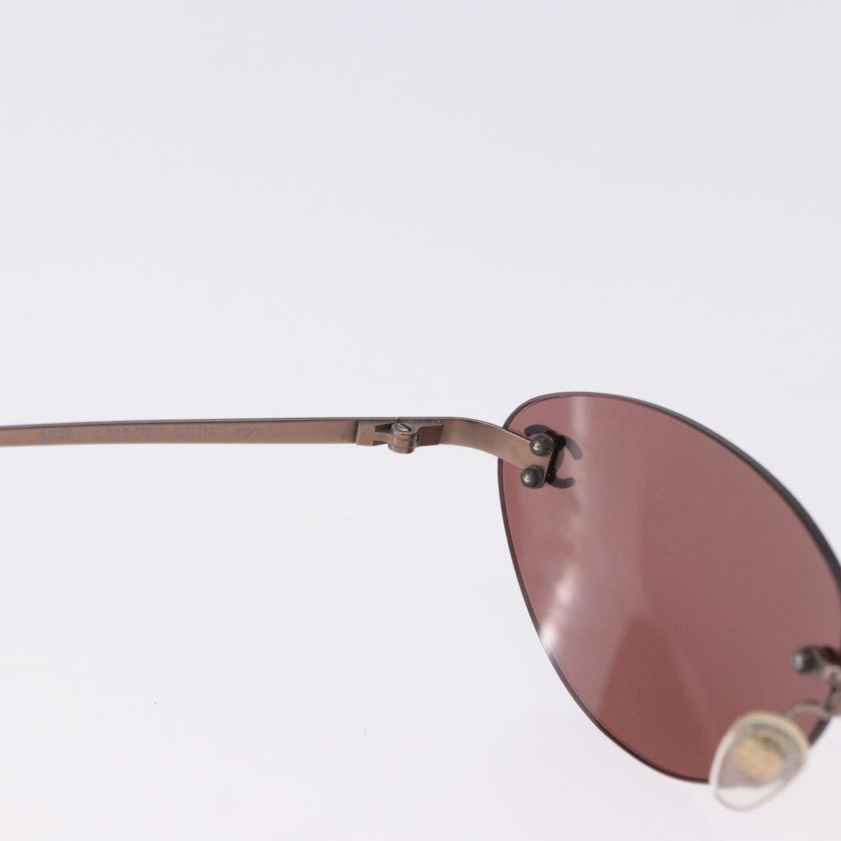 CHANEL Sunglasses COCO Mark Brown CC Auth 195921V