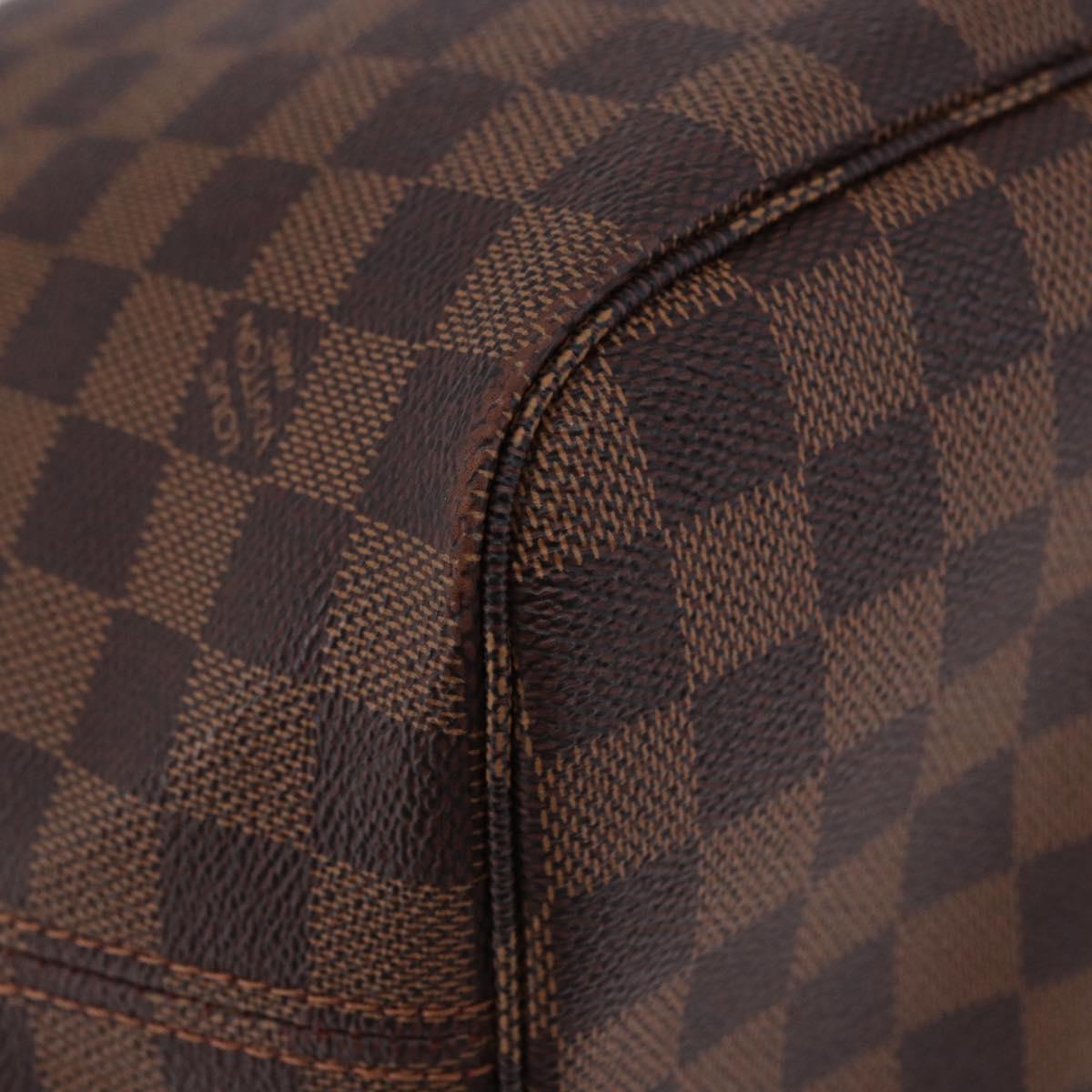 LOUIS VUITTON Damier Ebene Neverfull MM Tote Bag N51105 LV Auth 195924V