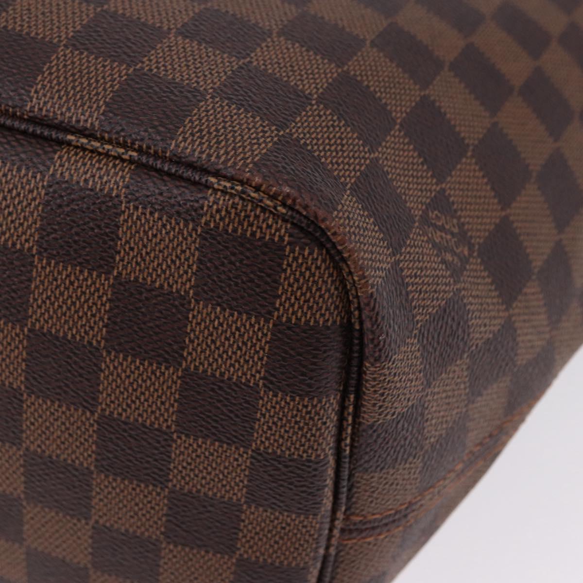 LOUIS VUITTON Damier Ebene Neverfull MM Tote Bag N51105 LV Auth 195924V