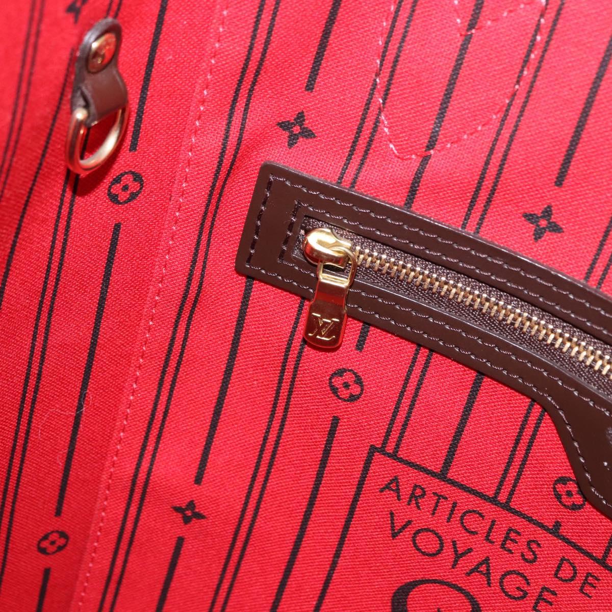 LOUIS VUITTON Damier Ebene Neverfull MM Tote Bag N51105 LV Auth 195924V
