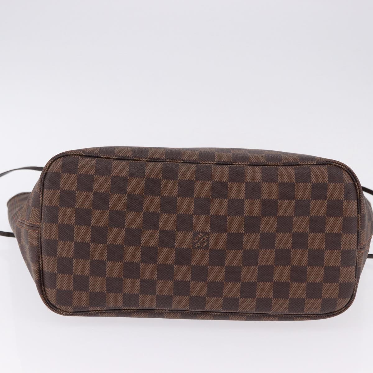 LOUIS VUITTON Damier Ebene Neverfull MM Tote Bag N51105 LV Auth 195924V