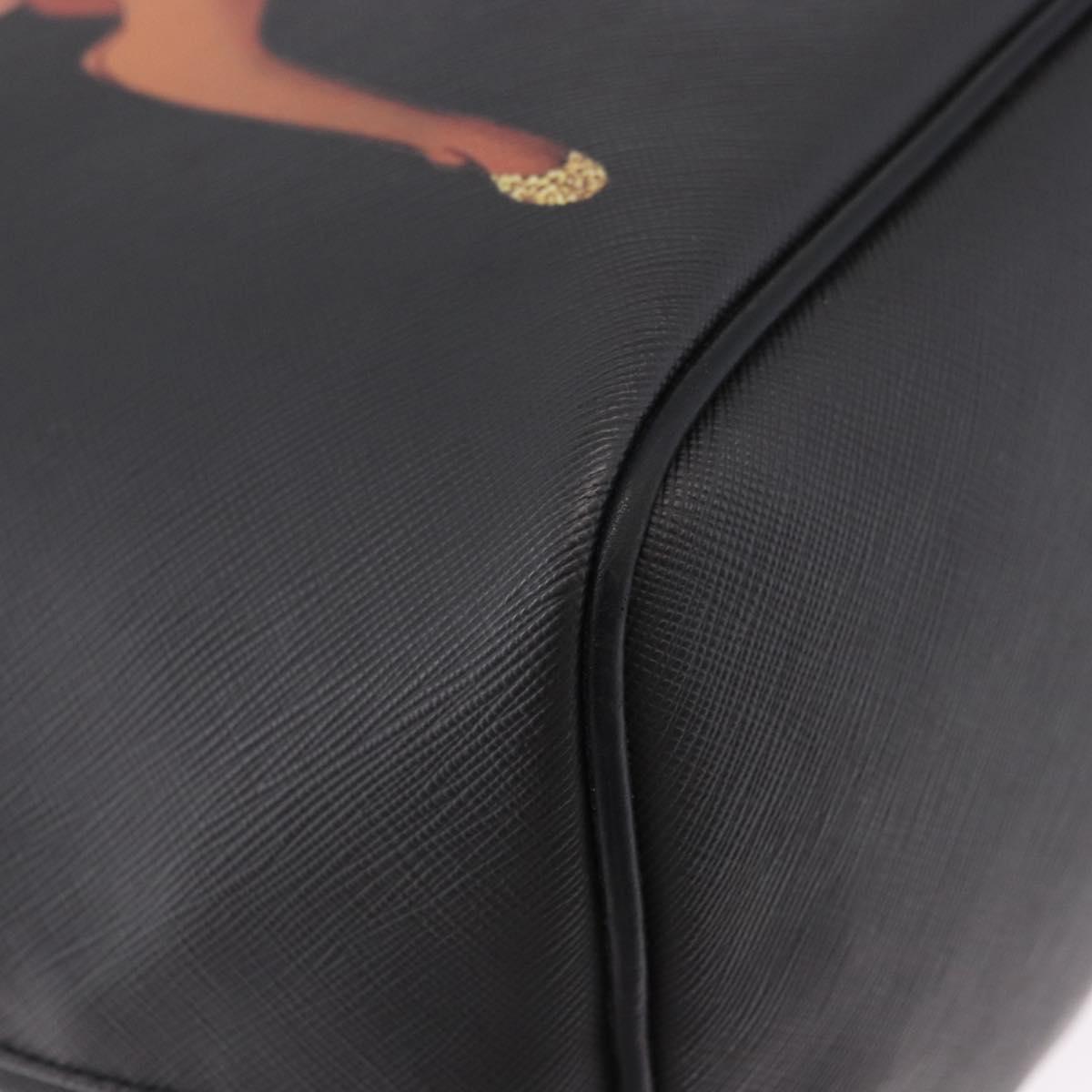 GIVENCHY Bambi Disney Collaboration Tote Bag PVC Black Gold Auth 195925A