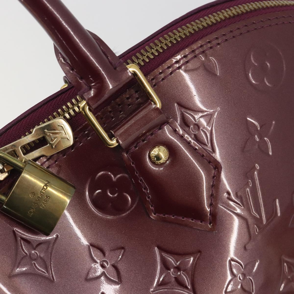 LOUIS VUITTON Monogram Vernis Alma GM Hand Bag Violet M93594 LV Auth 195927V