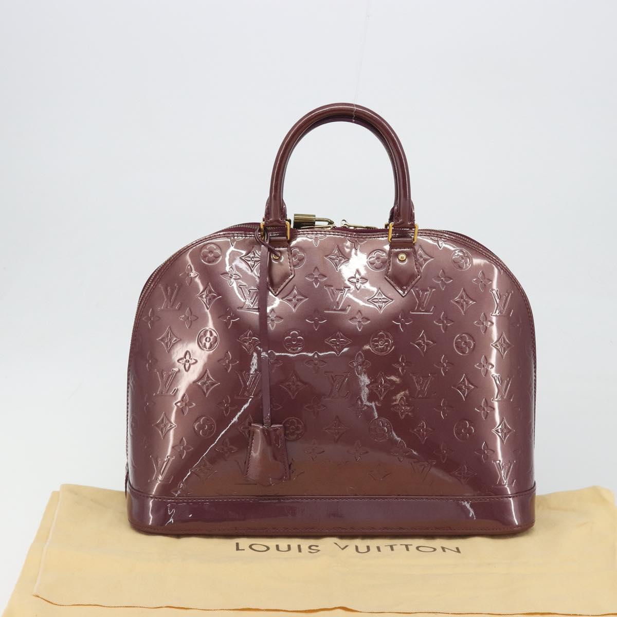 LOUIS VUITTON Monogram Vernis Alma GM Hand Bag Violet M93594 LV Auth 195927V