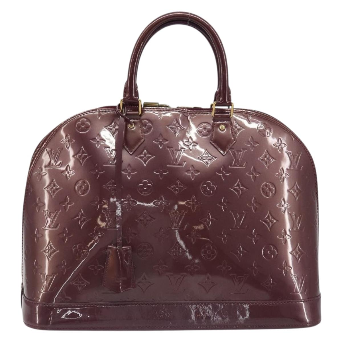LOUIS VUITTON Monogram Vernis Alma GM Hand Bag Violet M93594 LV Auth 195927V