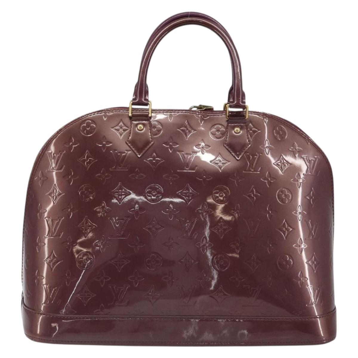 LOUIS VUITTON Monogram Vernis Alma GM Hand Bag Violet M93594 LV Auth 195927V