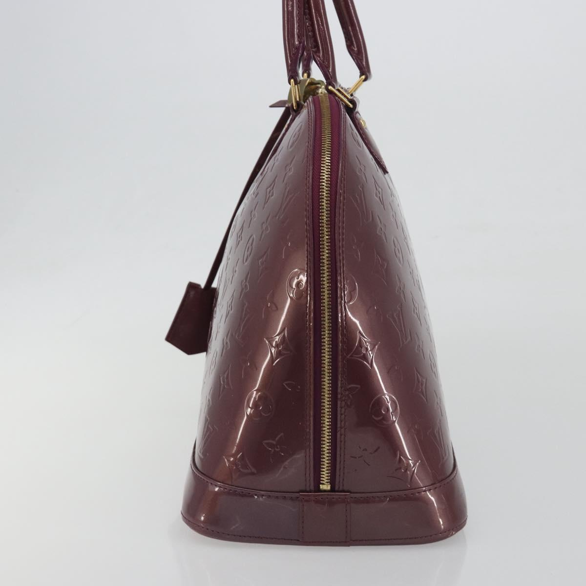 LOUIS VUITTON Monogram Vernis Alma GM Hand Bag Violet M93594 LV Auth 195927V