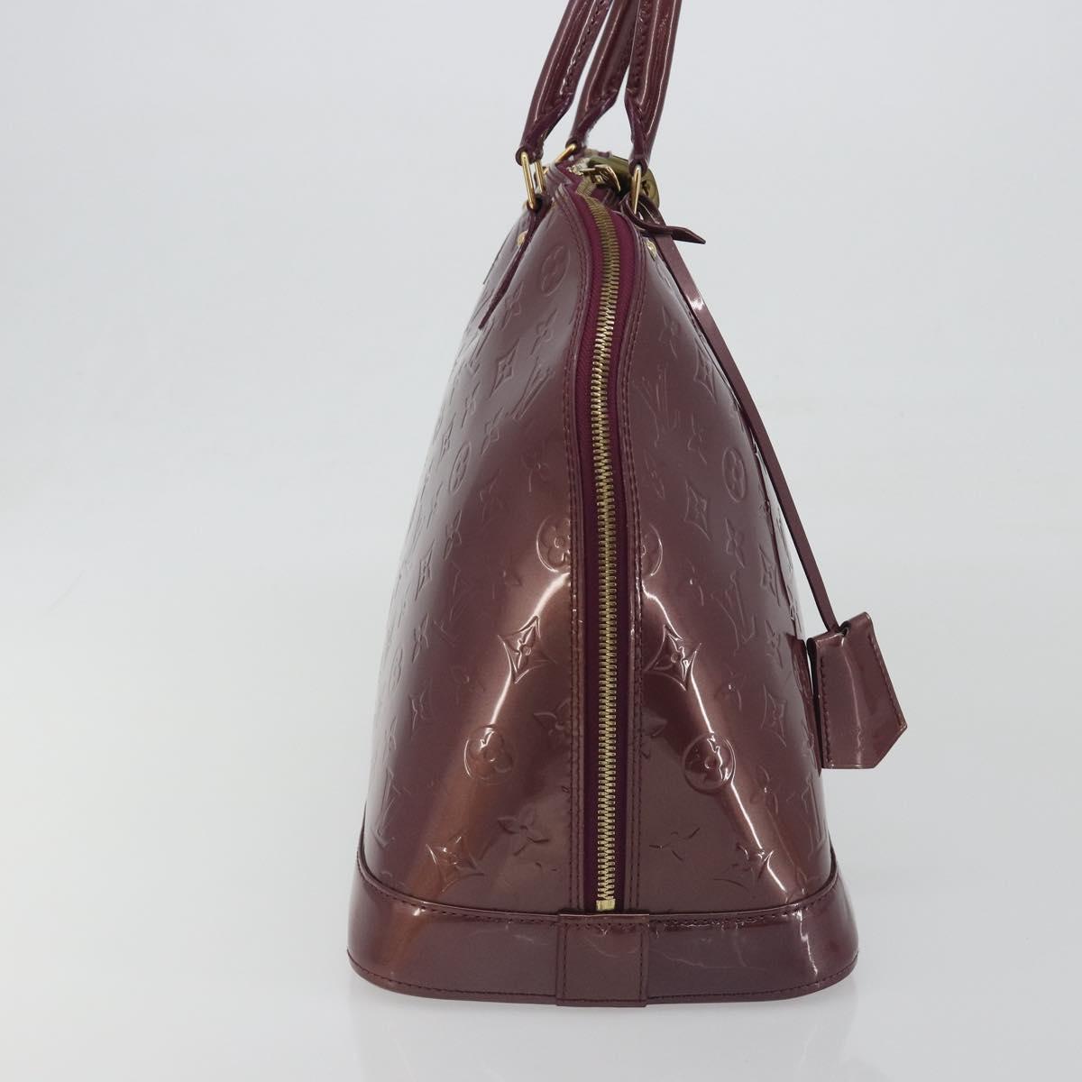 LOUIS VUITTON Monogram Vernis Alma GM Hand Bag Violet M93594 LV Auth 195927V