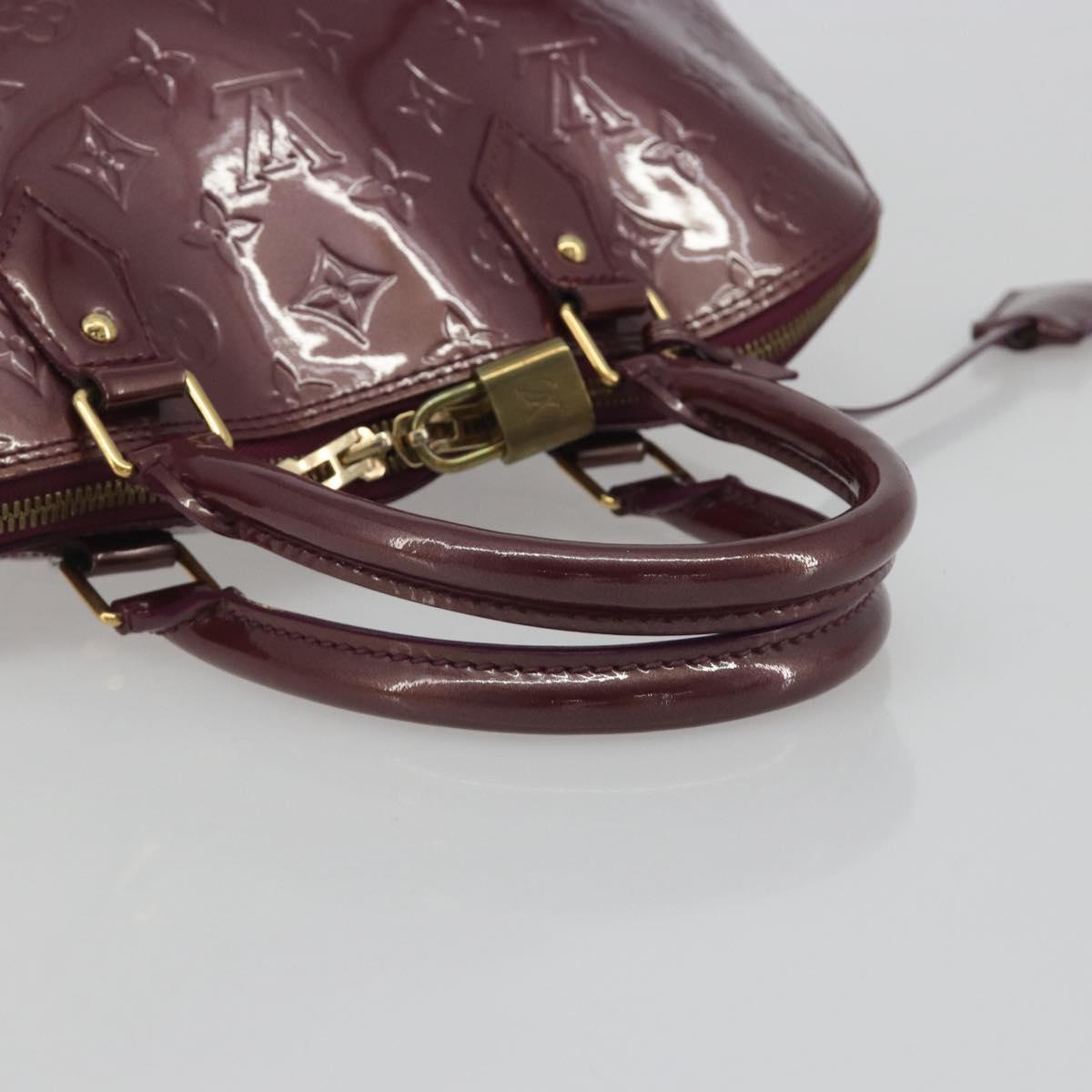 LOUIS VUITTON Monogram Vernis Alma GM Hand Bag Violet M93594 LV Auth 195927V