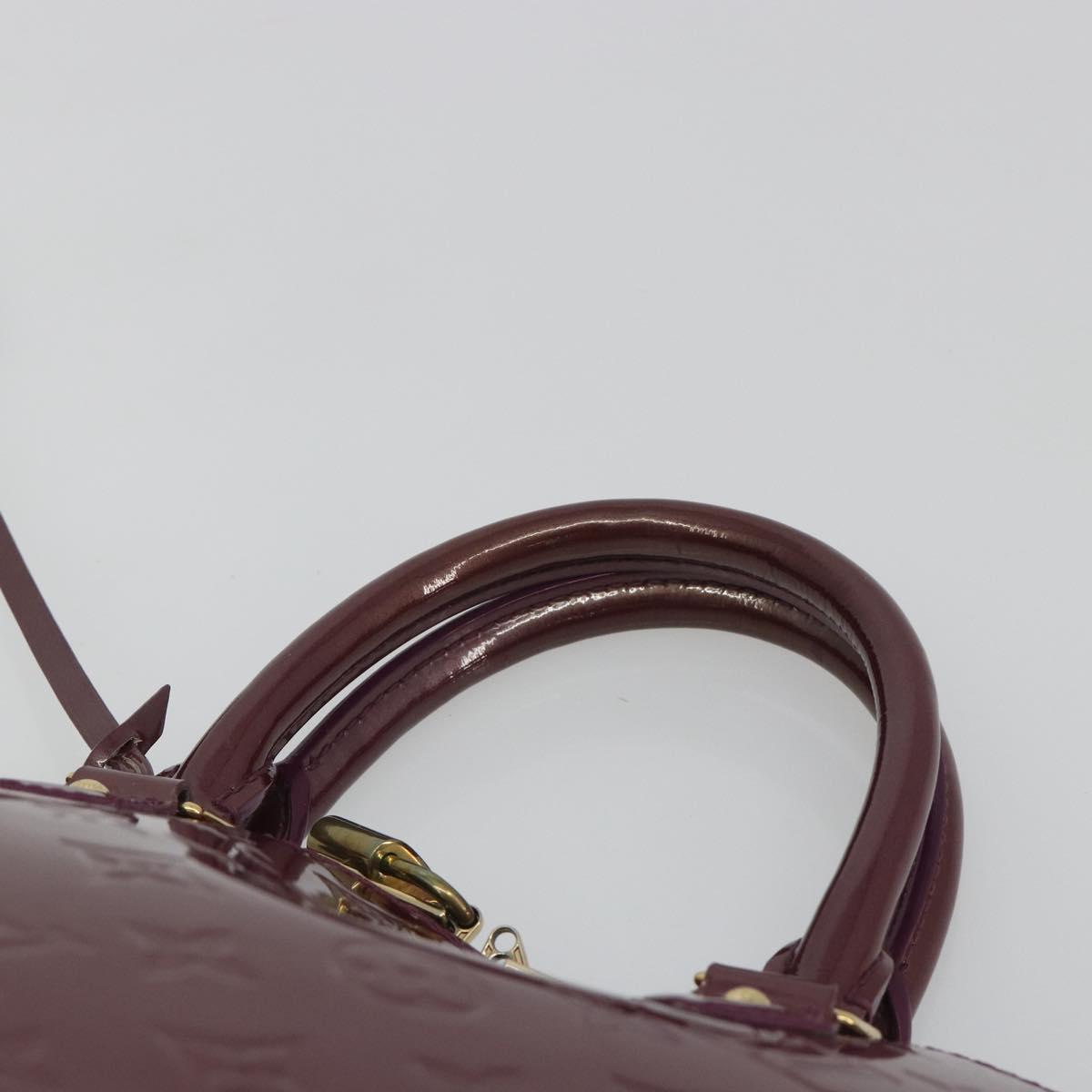 LOUIS VUITTON Monogram Vernis Alma GM Hand Bag Violet M93594 LV Auth 195927V