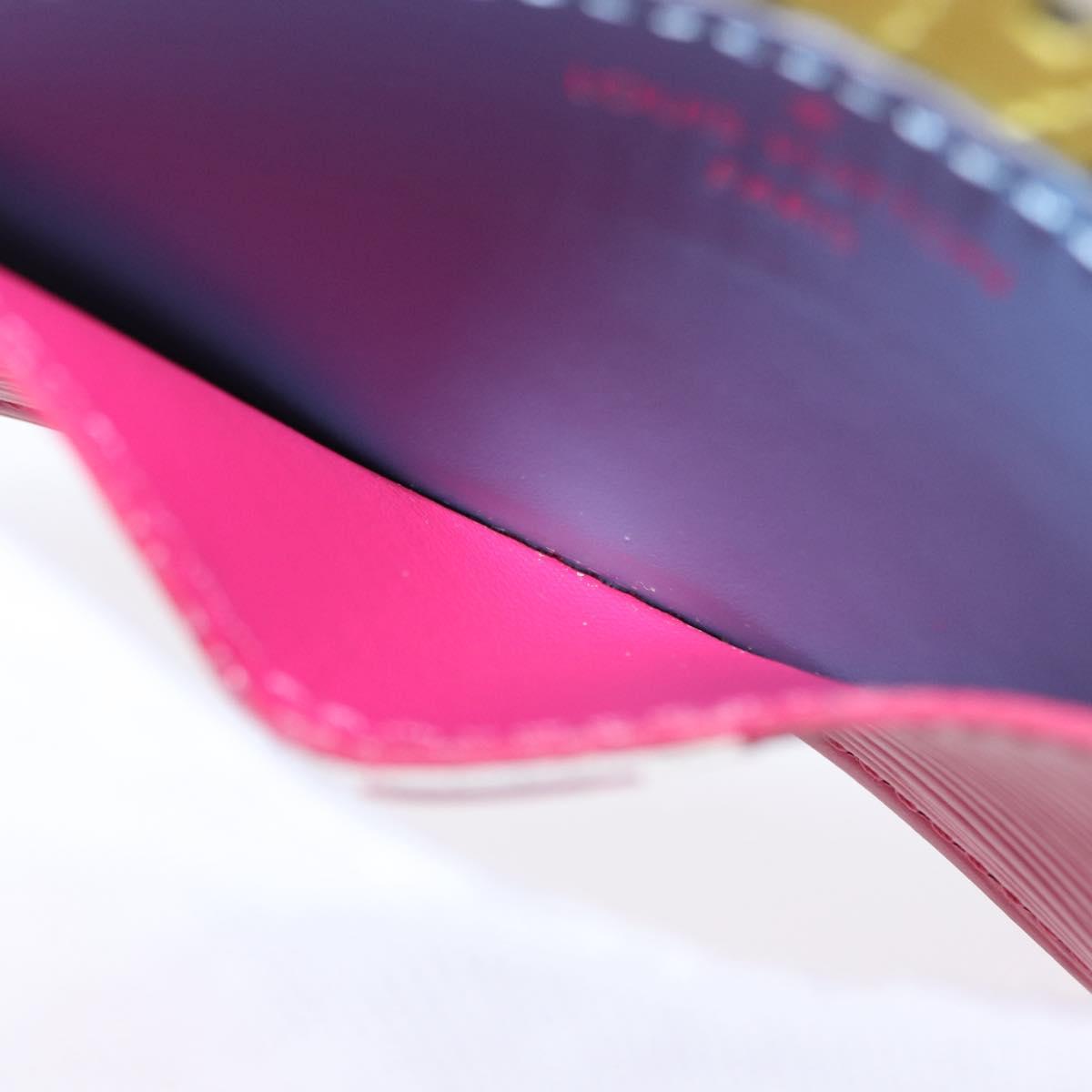 LOUIS VUITTON Epi Porte Cartes Simple Pass Case Pink M60785 LV Auth 195929V