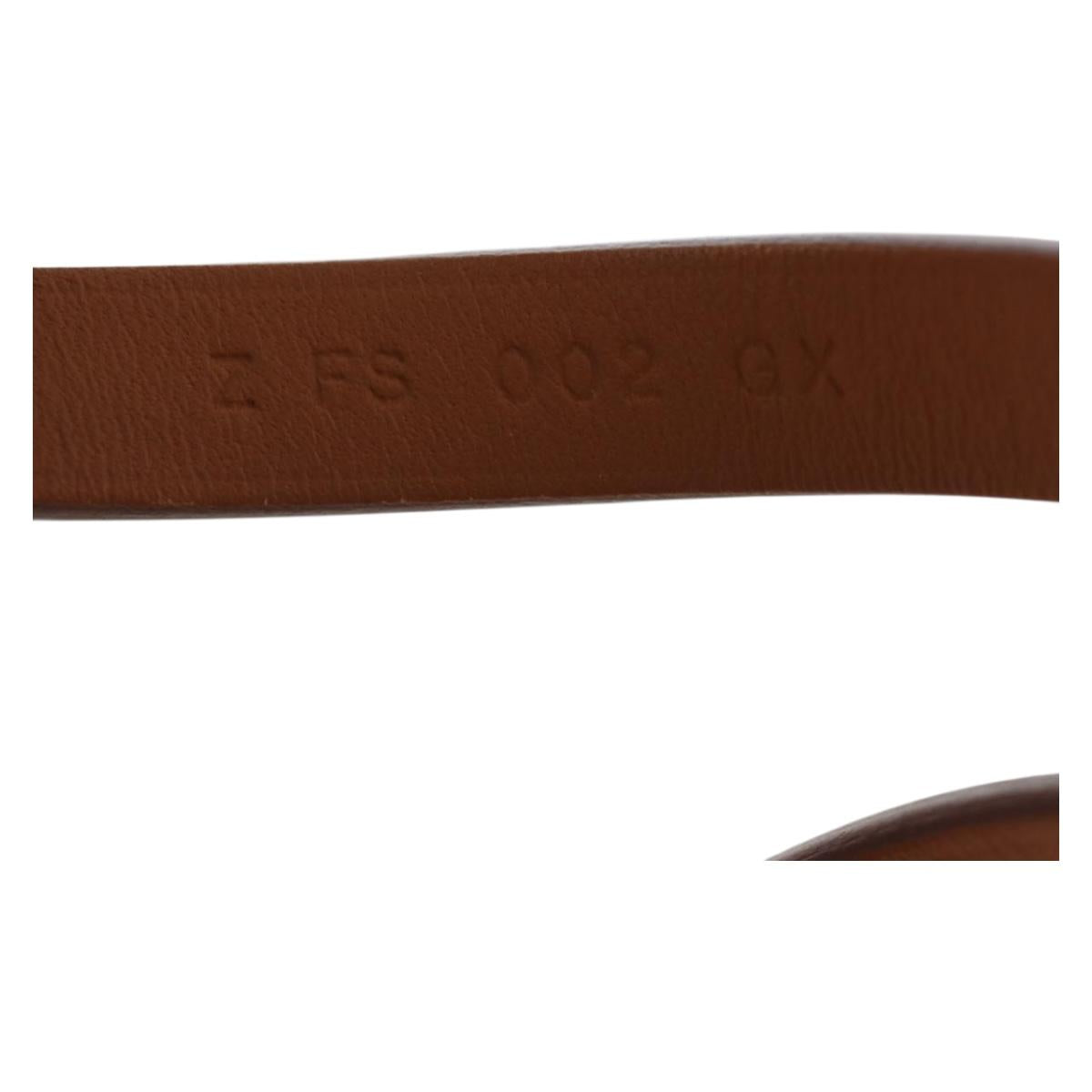 HERMES Mini Kelly Double Tour Bracelet Leather Ivory Gold Auth 195932V