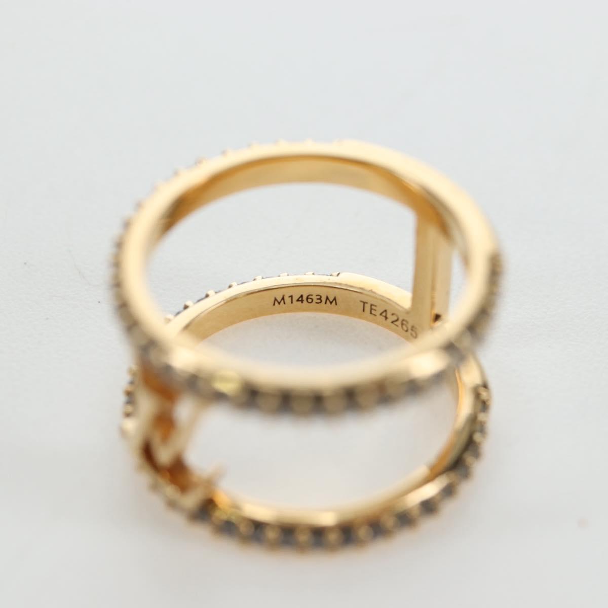 LOUIS VUITTON LV Iconic Strass Ring metal Gold Tone M1463M LV Auth 195935M