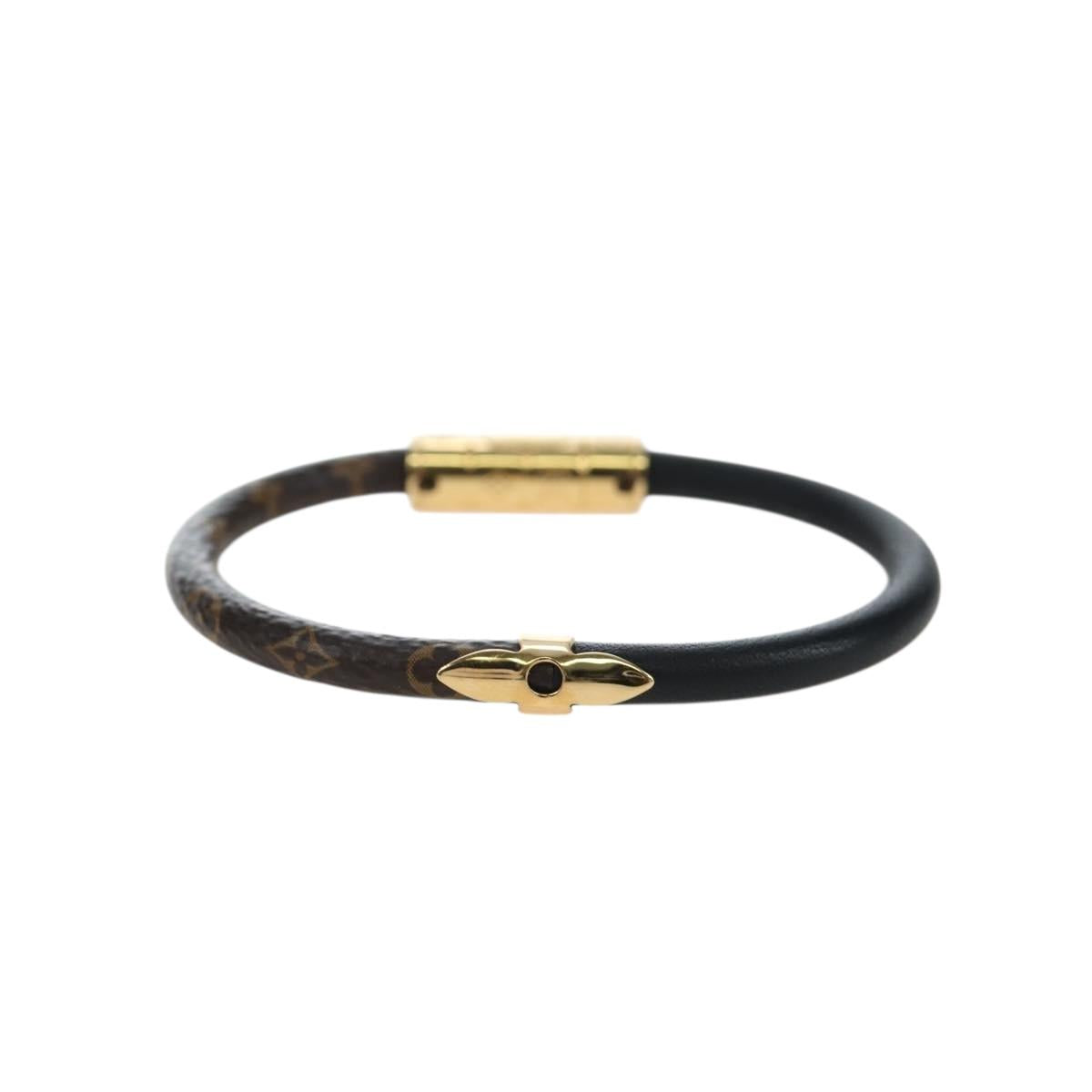 LOUIS VUITTON Monogram Brassle Daily Confidential Bracelet M6431 LV Auth 195941M