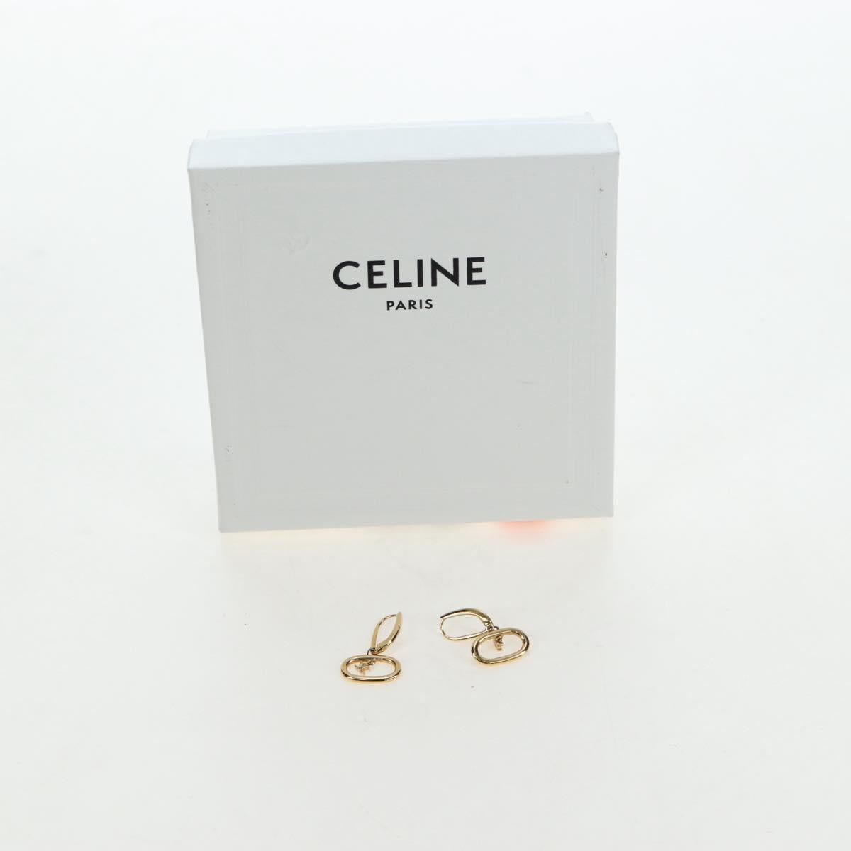 CELINE Pierce Triomphe metal Gold Auth 195946M