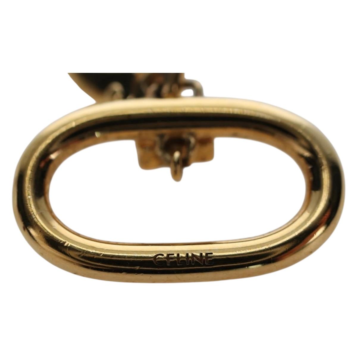 CELINE Pierce Triomphe metal Gold Auth 195946M