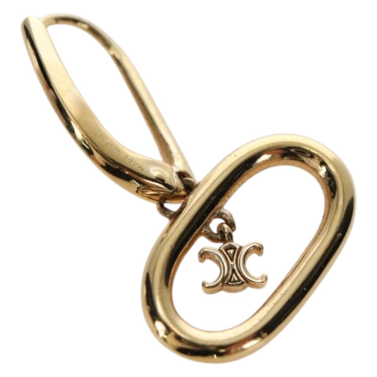 CELINE Pierce Triomphe metal Gold Auth 195946M