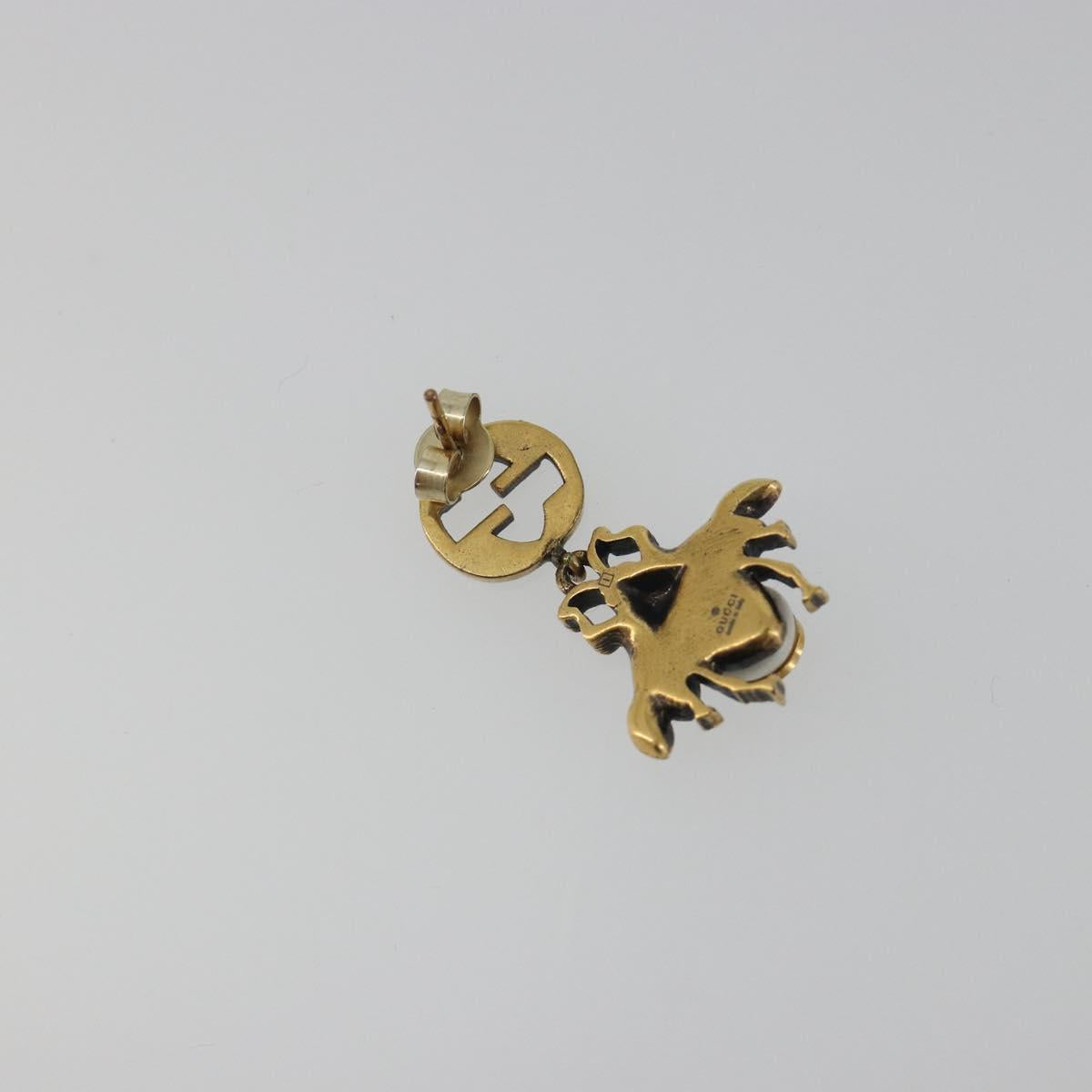 GUCCI Bee Pierce metal Gold Tone Auth 195947A