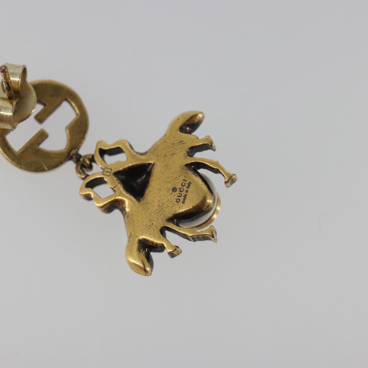 GUCCI Bee Pierce metal Gold Tone Auth 195947A