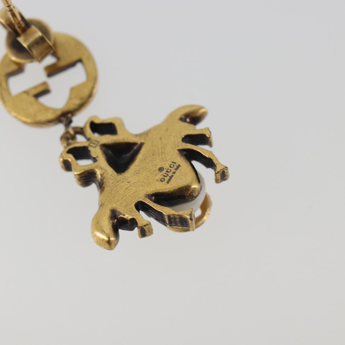 GUCCI Bee Pierce metal Gold Tone Auth 195947A