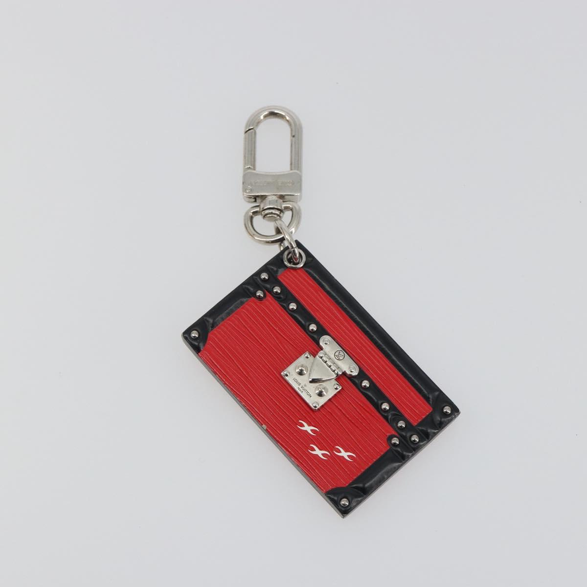 LOUIS VUITTON Epi Bag Charm Petite Malle Bag Charm Red LV Auth 195949M