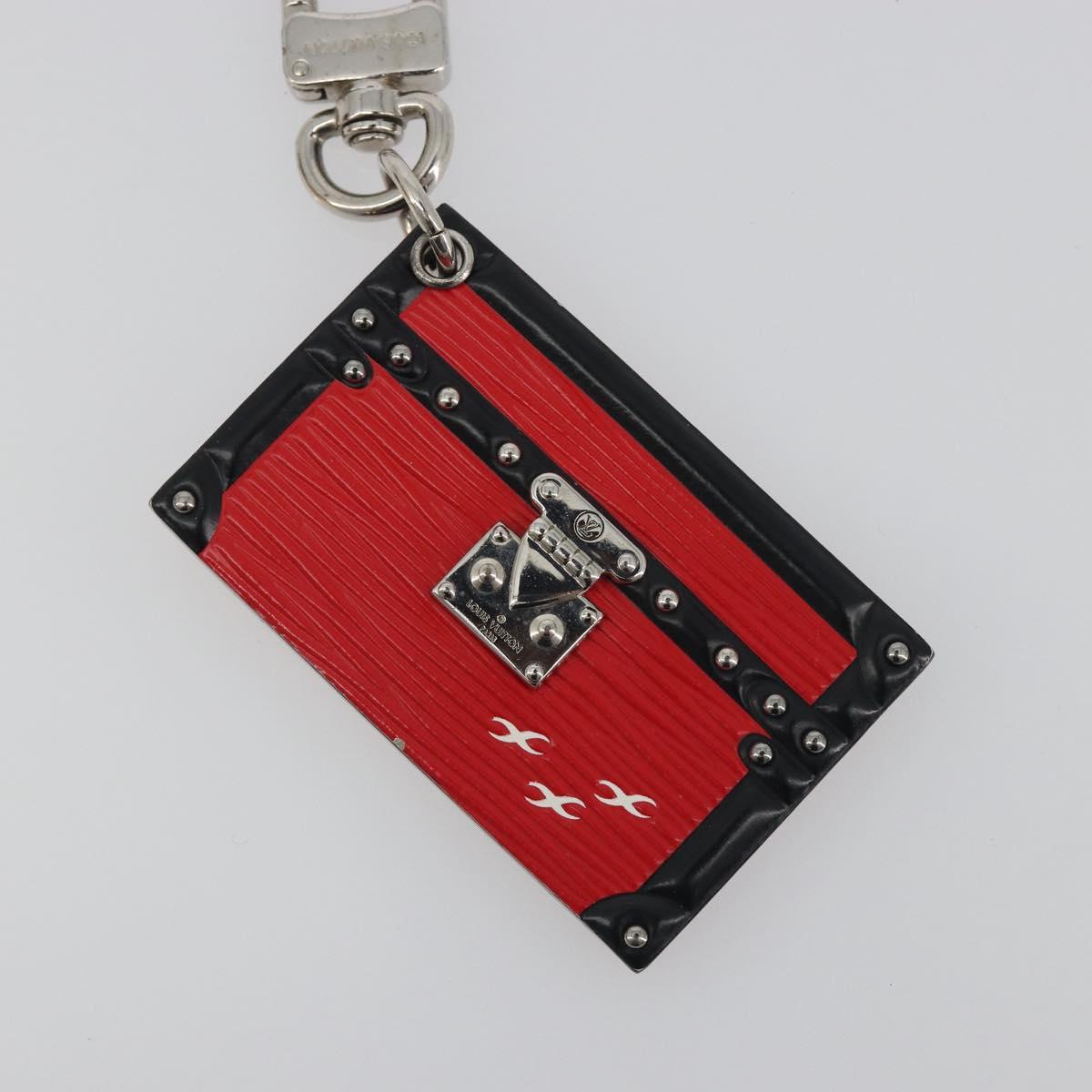 LOUIS VUITTON Epi Bag Charm Petite Malle Bag Charm Red LV Auth 195949M