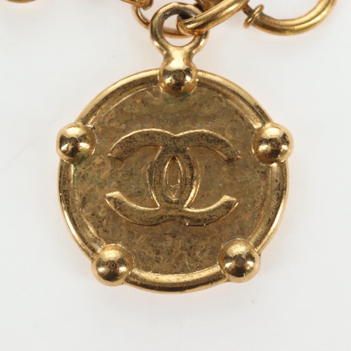 CHANEL Bracelet metal Gold Tone CC Auth 195952V