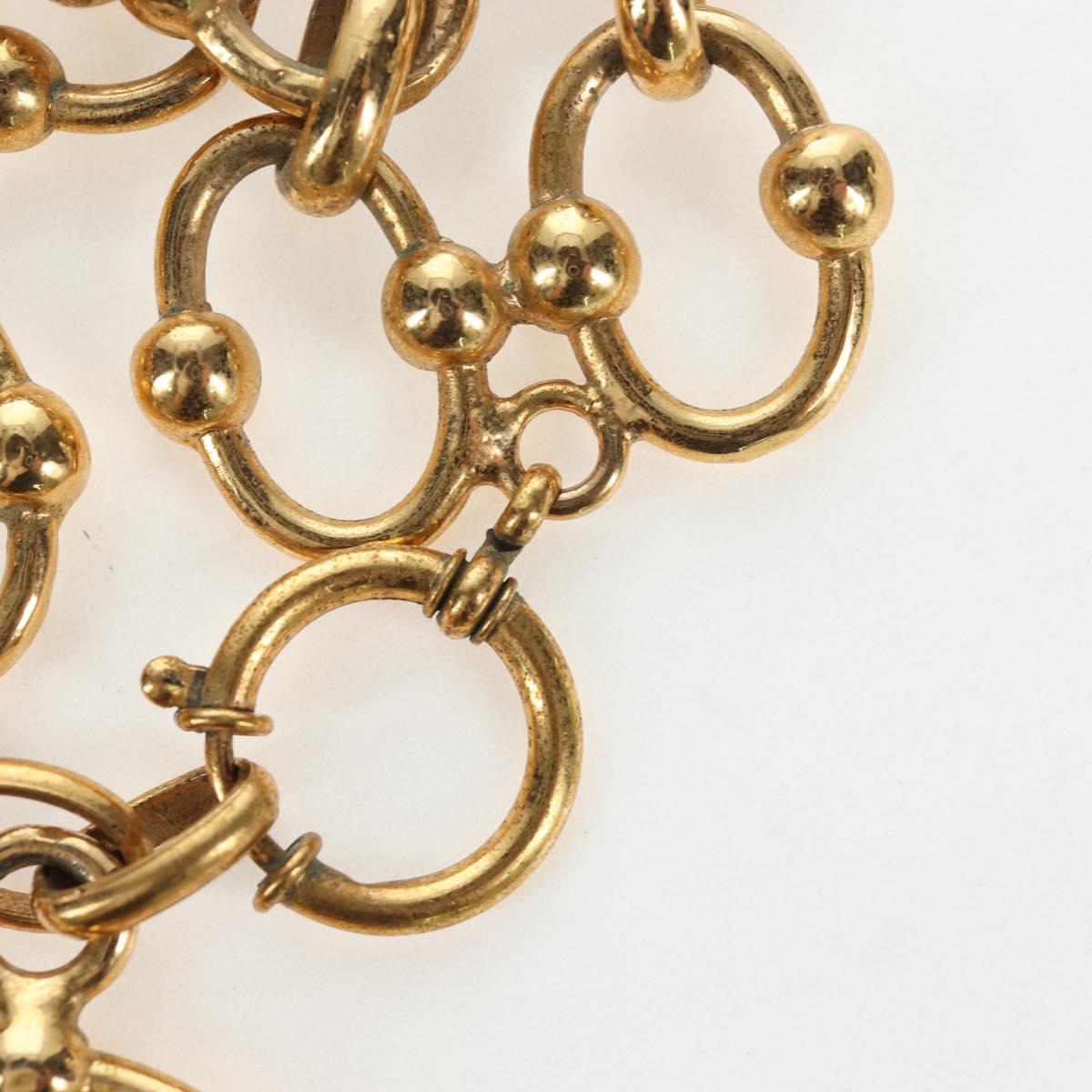 CHANEL Bracelet metal Gold Tone CC Auth 195952V