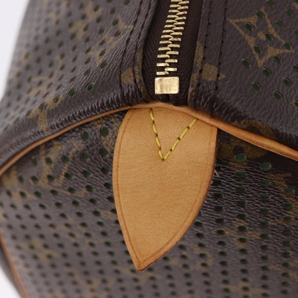 LOUIS VUITTON Monogram Perfo Speedy 30 Hand Bag Green M95181 LV Auth 195957V