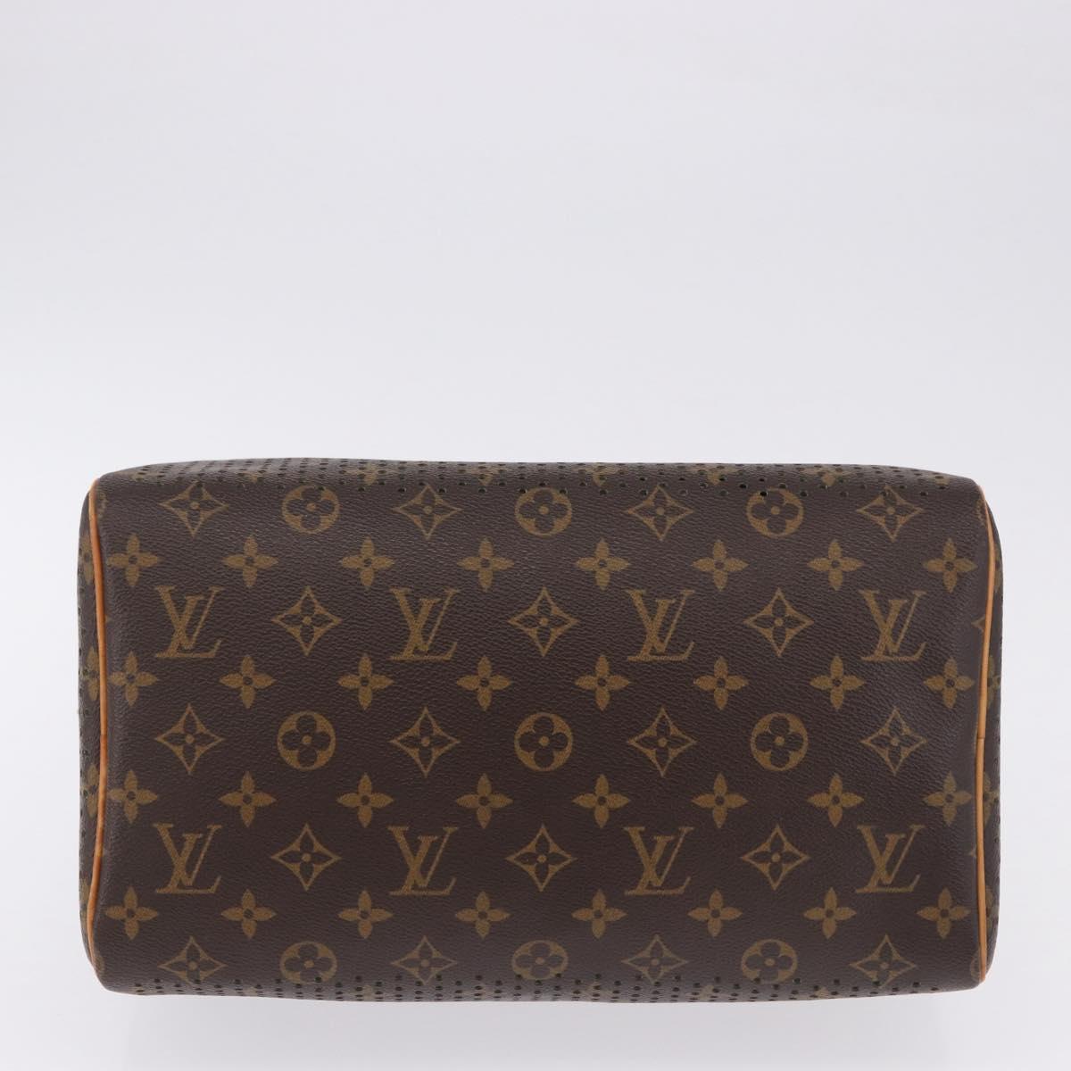LOUIS VUITTON Monogram Perfo Speedy 30 Hand Bag Green M95181 LV Auth 195957V
