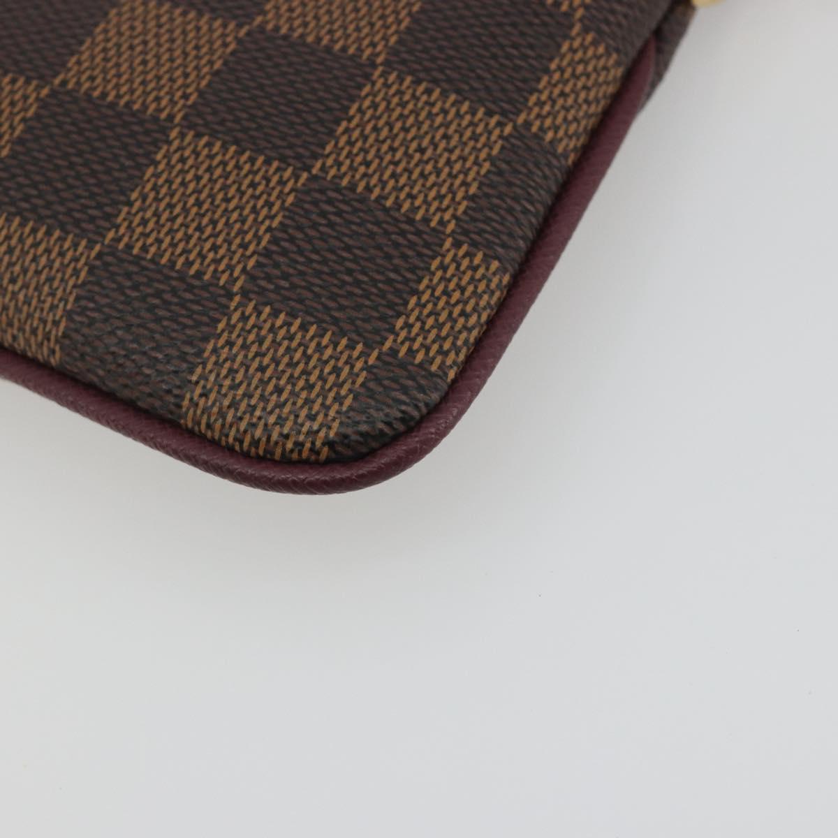 LOUIS VUITTON Damier Ebene Pochette Mira MM Pouch N63091 LV Auth 195958V