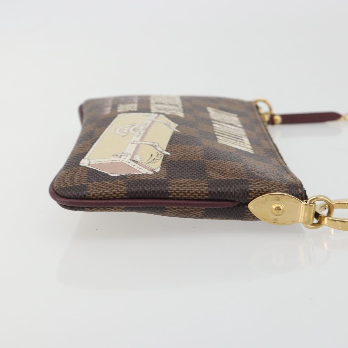 LOUIS VUITTON Damier Ebene Pochette Mira MM Pouch N63091 LV Auth 195958V
